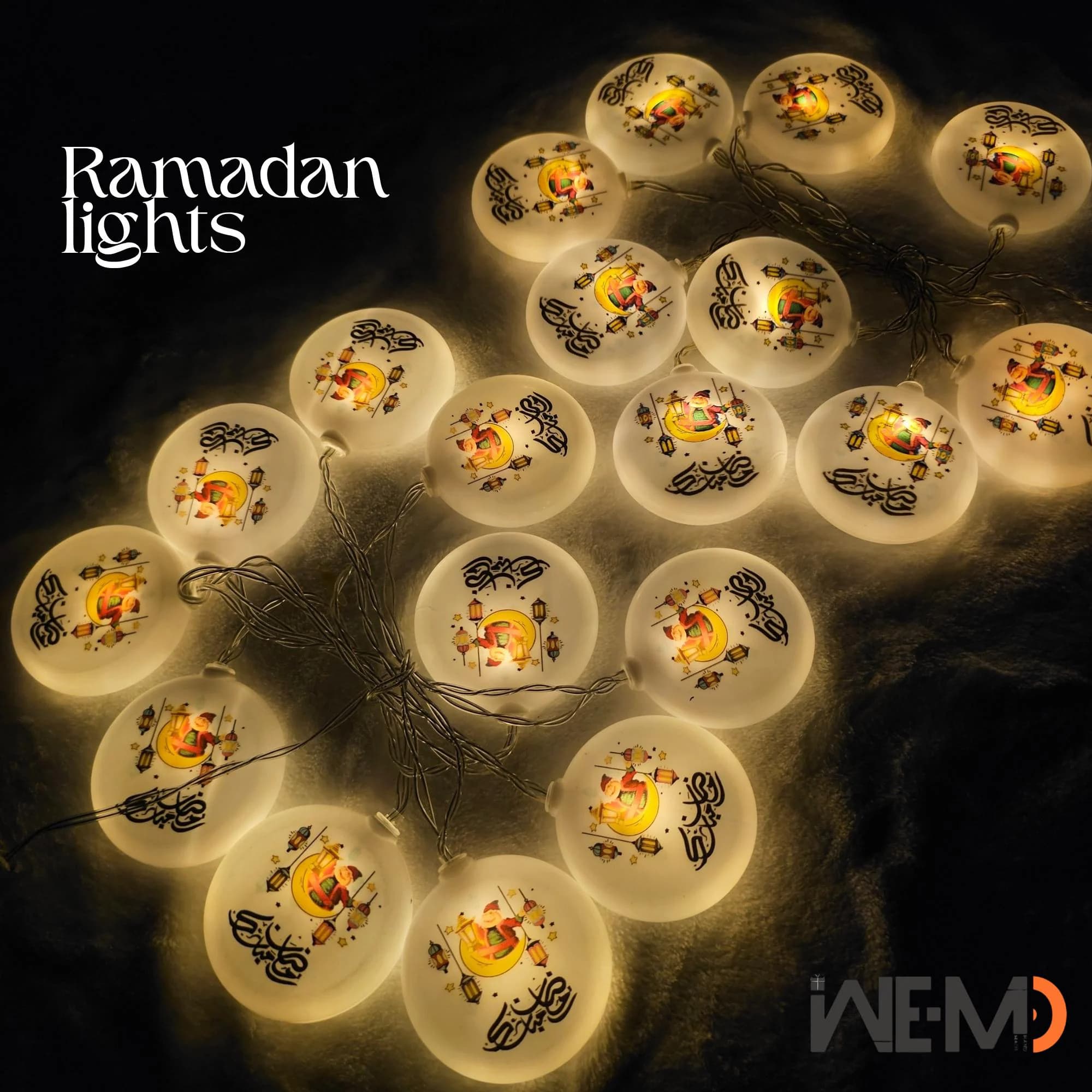 Ramadan Lights – Ramadan Decor, Islamic LED Lantern String Lights for Ramadan & Eid Decoration, 10 Led Ramadan ornament, Ramadan kareem