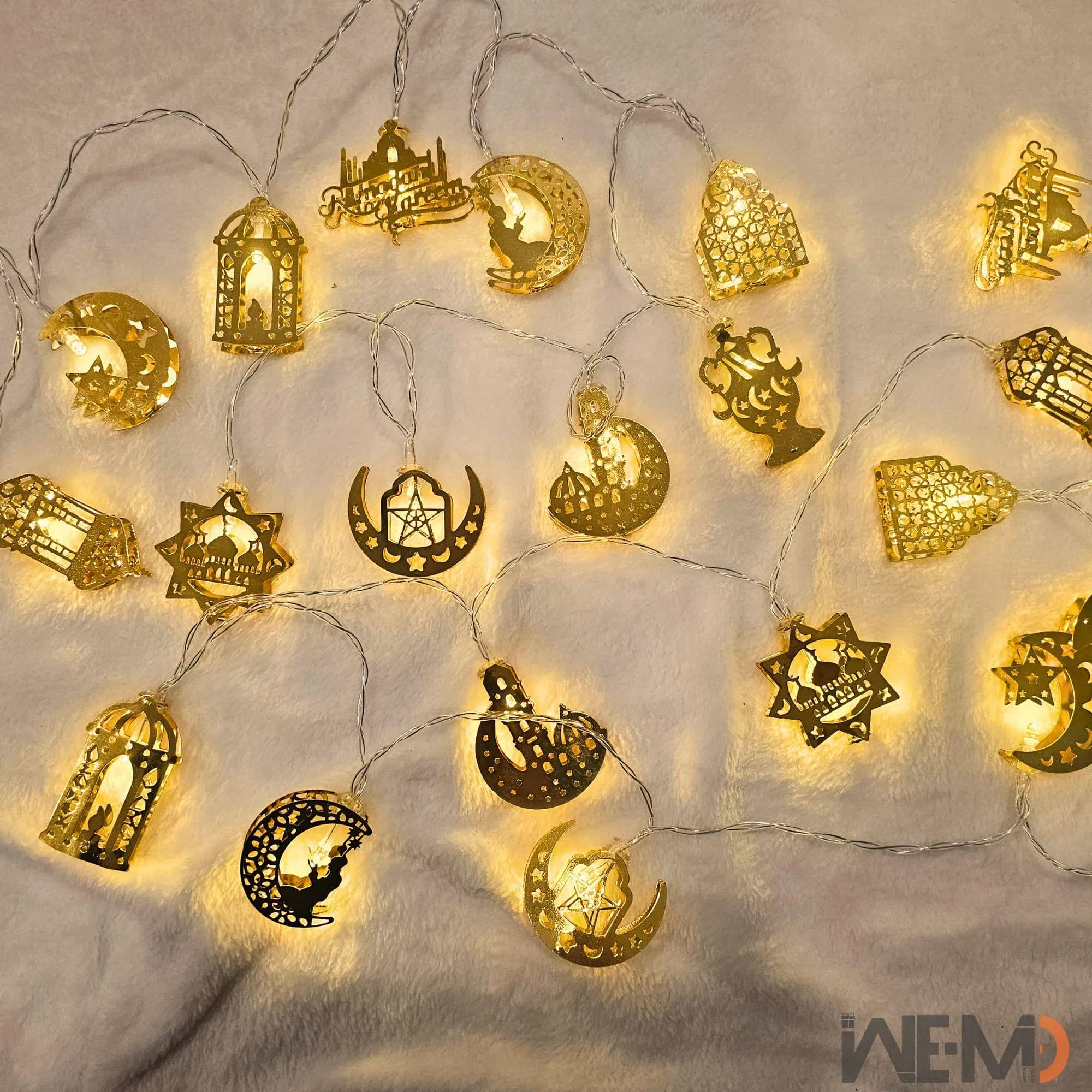 Ramadan Lights – Ramadan Decor, Islamic LED Lantern String Lights for Ramadan & Eid Decoration, 10 Led Ramadan ornament