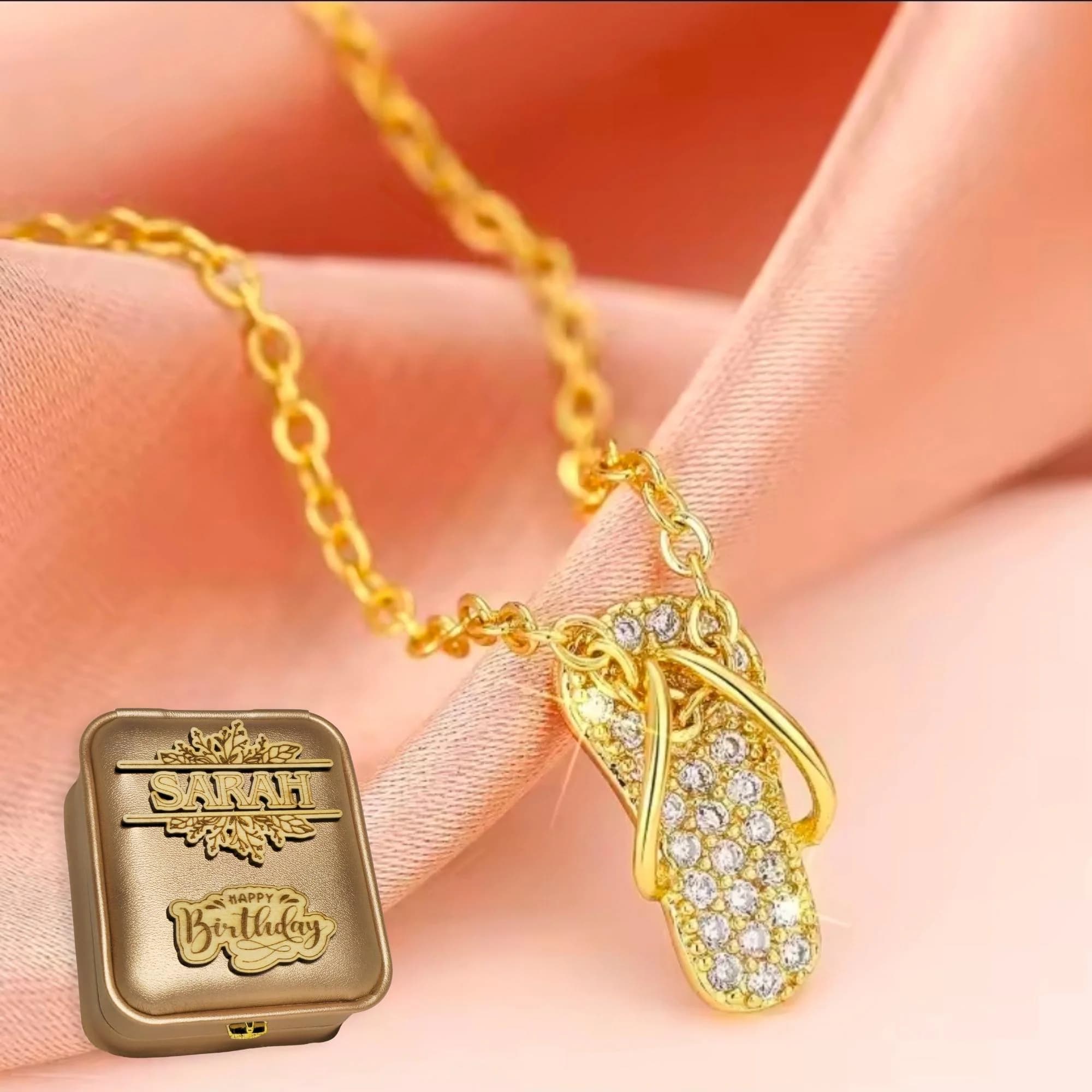 Slipper Necklace Gold Necklace Dainty Necklace Gold Plated Necklace Funny Necklace Jewelry Gift Necklace Stack Minimalist Necklace For Women