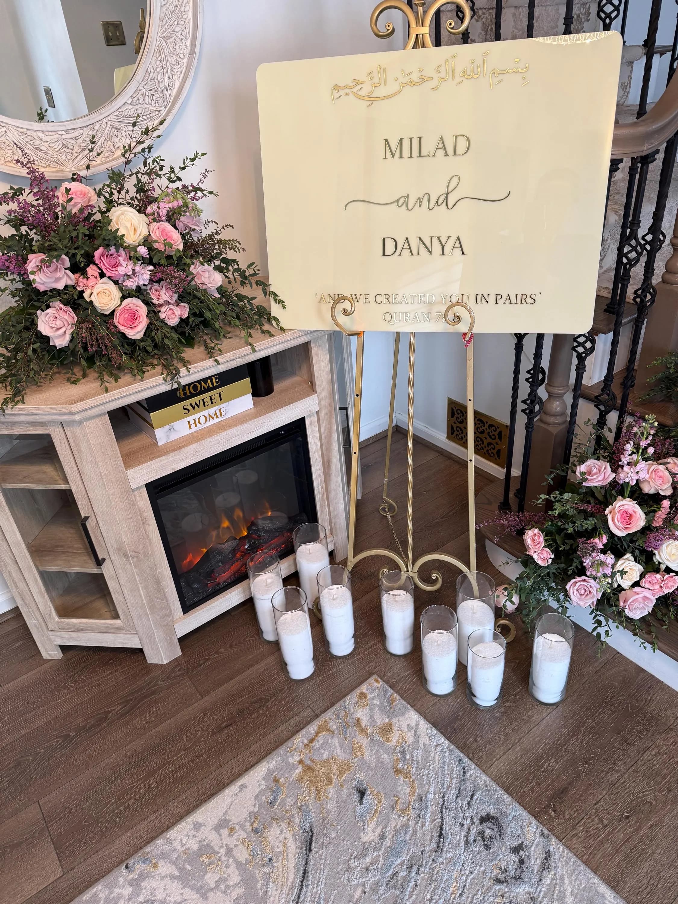 Custom 3D Acrylic Wedding Welcome Sign | Arabic, Muslim Wedding Decor - image 3