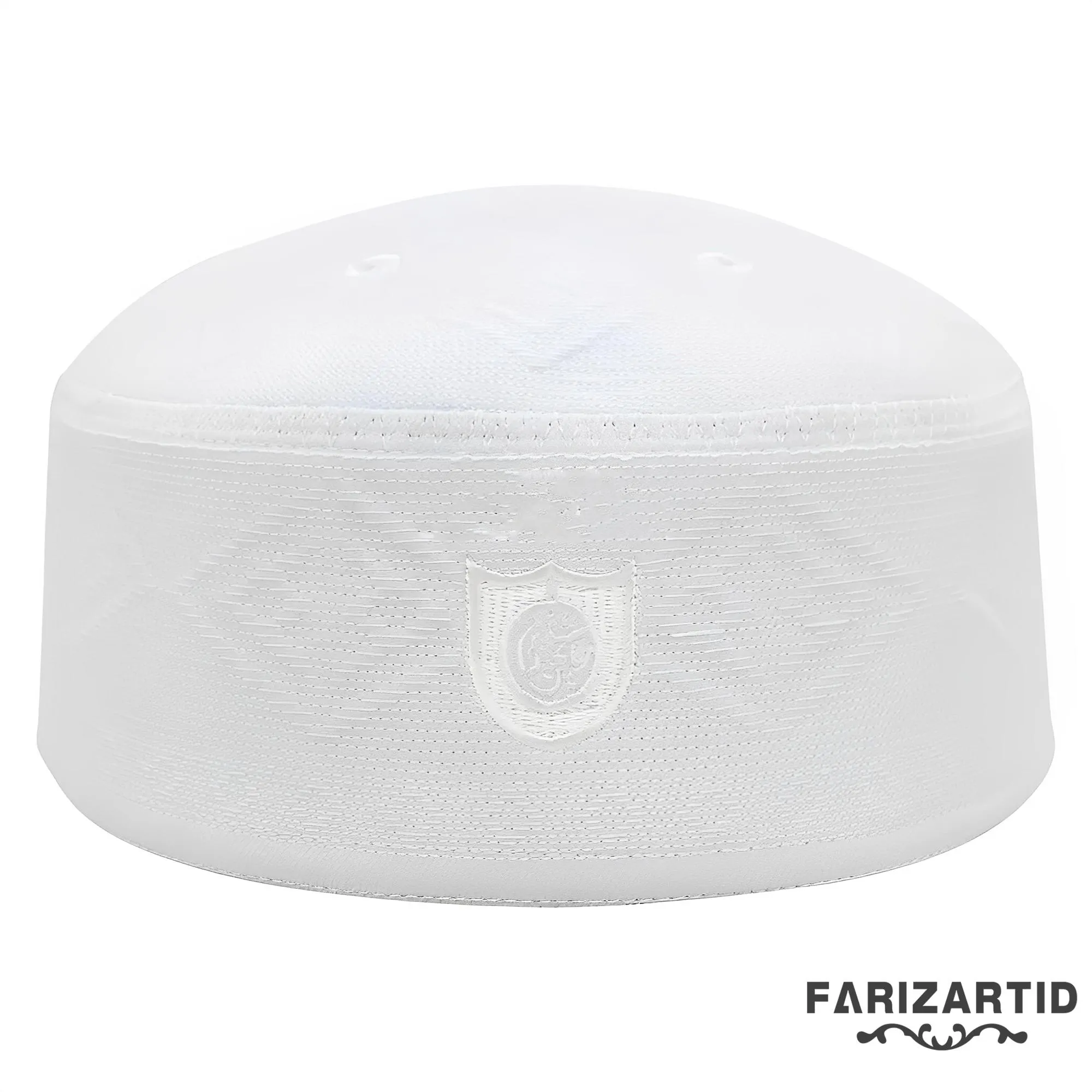 Peci Songkok Textured White Logo Semi Rigid White Peci Spoons Material Comfortable and Elegant,Prayer Cap,Muslim Knit Cap,Religious Cap