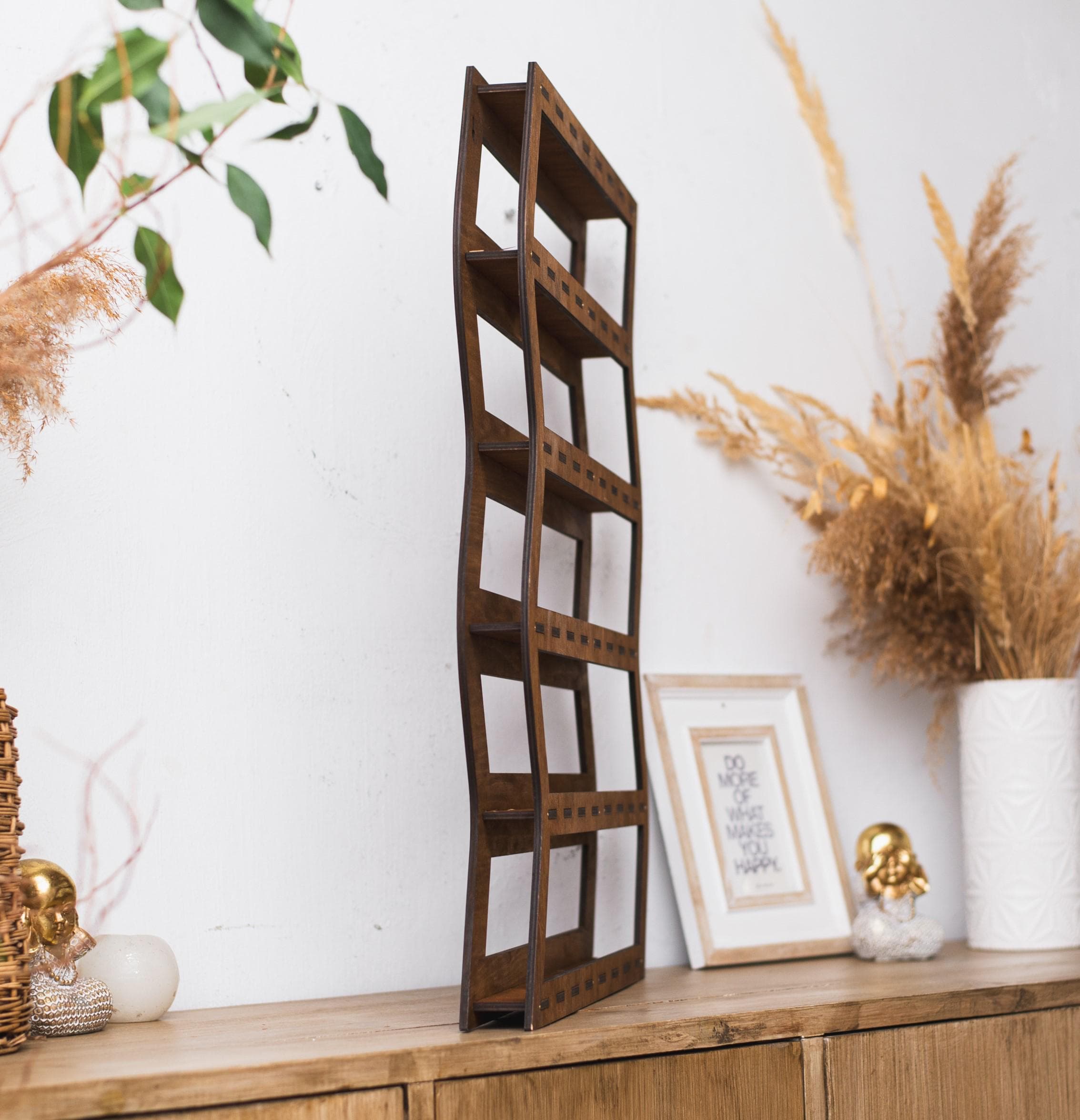Wooden nail polish shelves, Nail polish wall display, Nail polish wall rack, Nail polish wall organizer, Nail studio wall,Nail polish holder - image 2