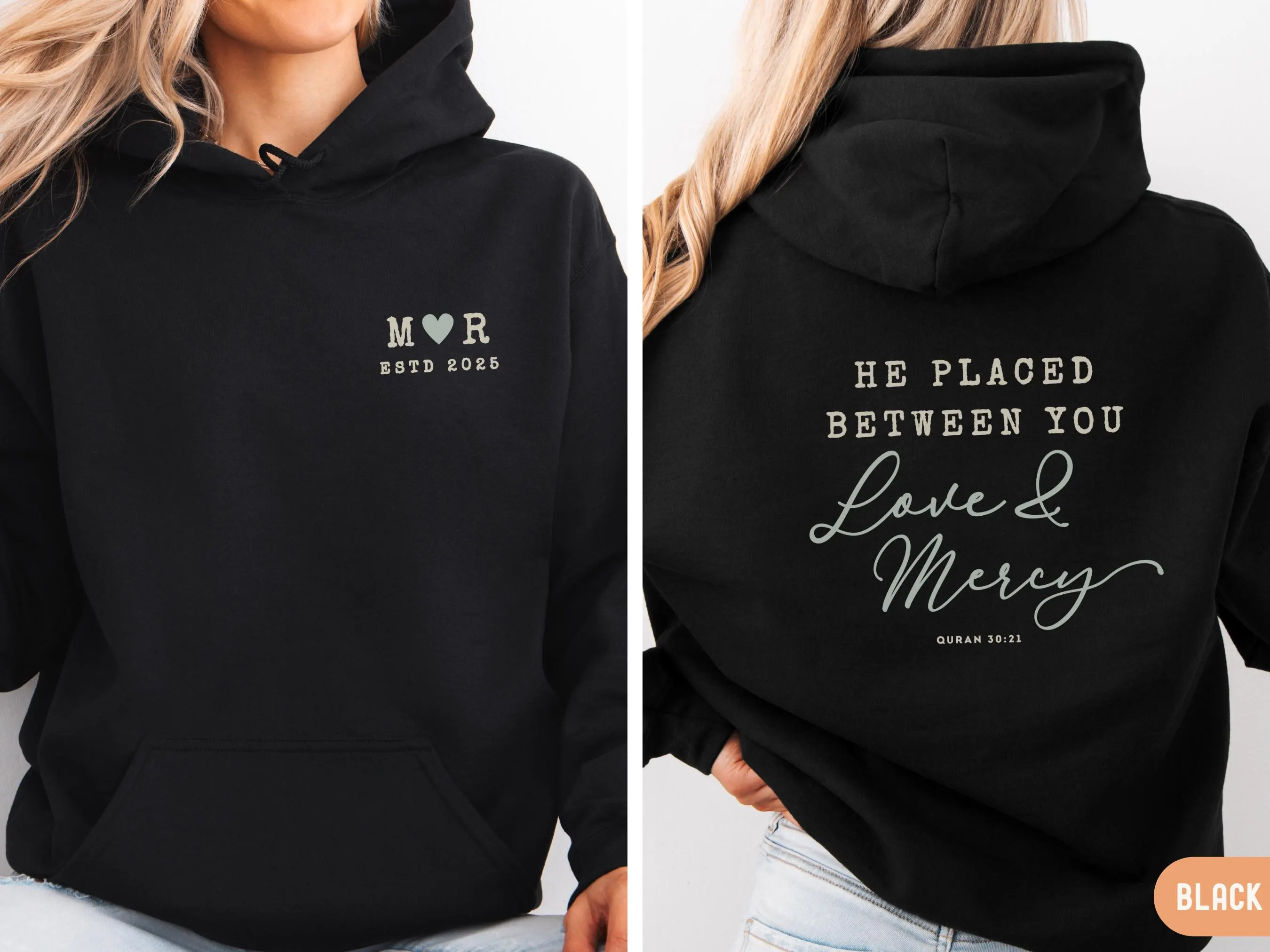 Custom Love & Mercy Hoodie • Quran Verse Present • Couples Sweatshirt (Sold Separately) • Muslim Anniversary Gift for Him or Her - image 5