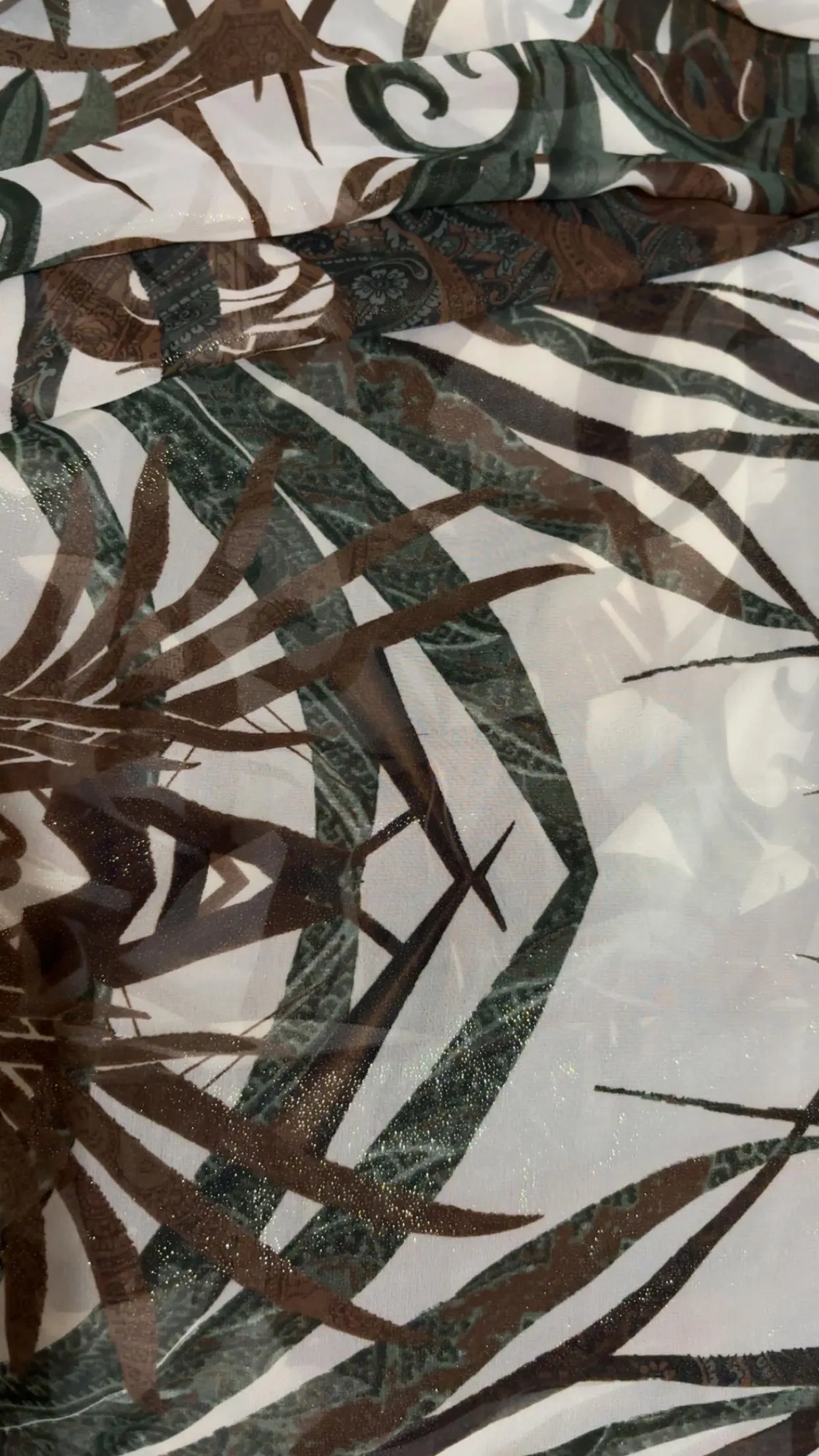 Brown Green Dirac Fabric, Elegant Somali Wedding Dress Material