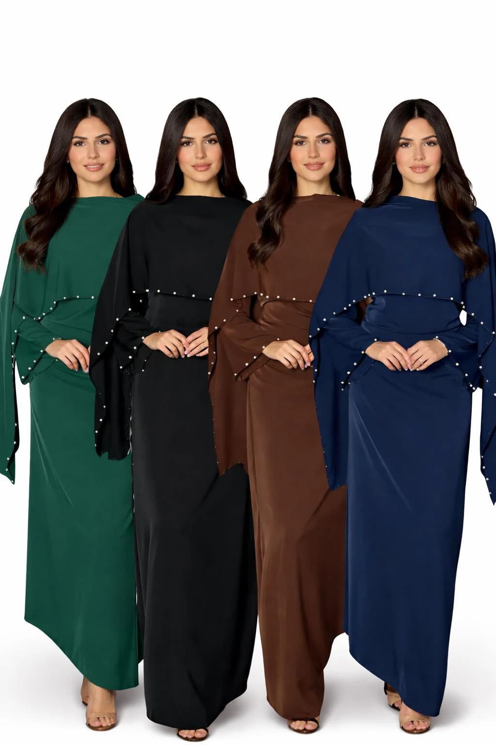 Woman's Pearl Dress | Elegant Loose Fit Maxi, Prayer Dress One Size 8-16