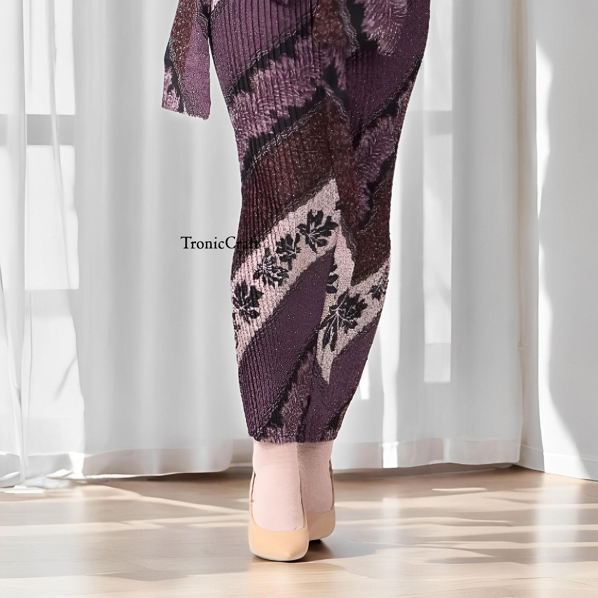 Purple Velvet Kutubaru Kebaya Set with Pleated Skirt and Slope Pattern Shawl,Kebaya Dress,Kebaya,Kebaya Modern,Kebaya Encim,Kebaya Bali