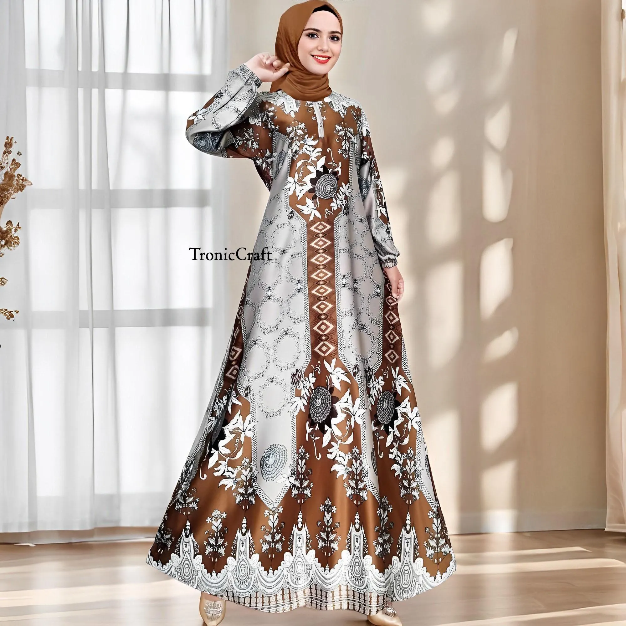 Sakila Muslim Big Dress Elegant Luxurious and Soft Women's Attire,Muslim Dress,Muslim Dress Wedding,Women Muslim Attire,Women Islamic Dress - image 3