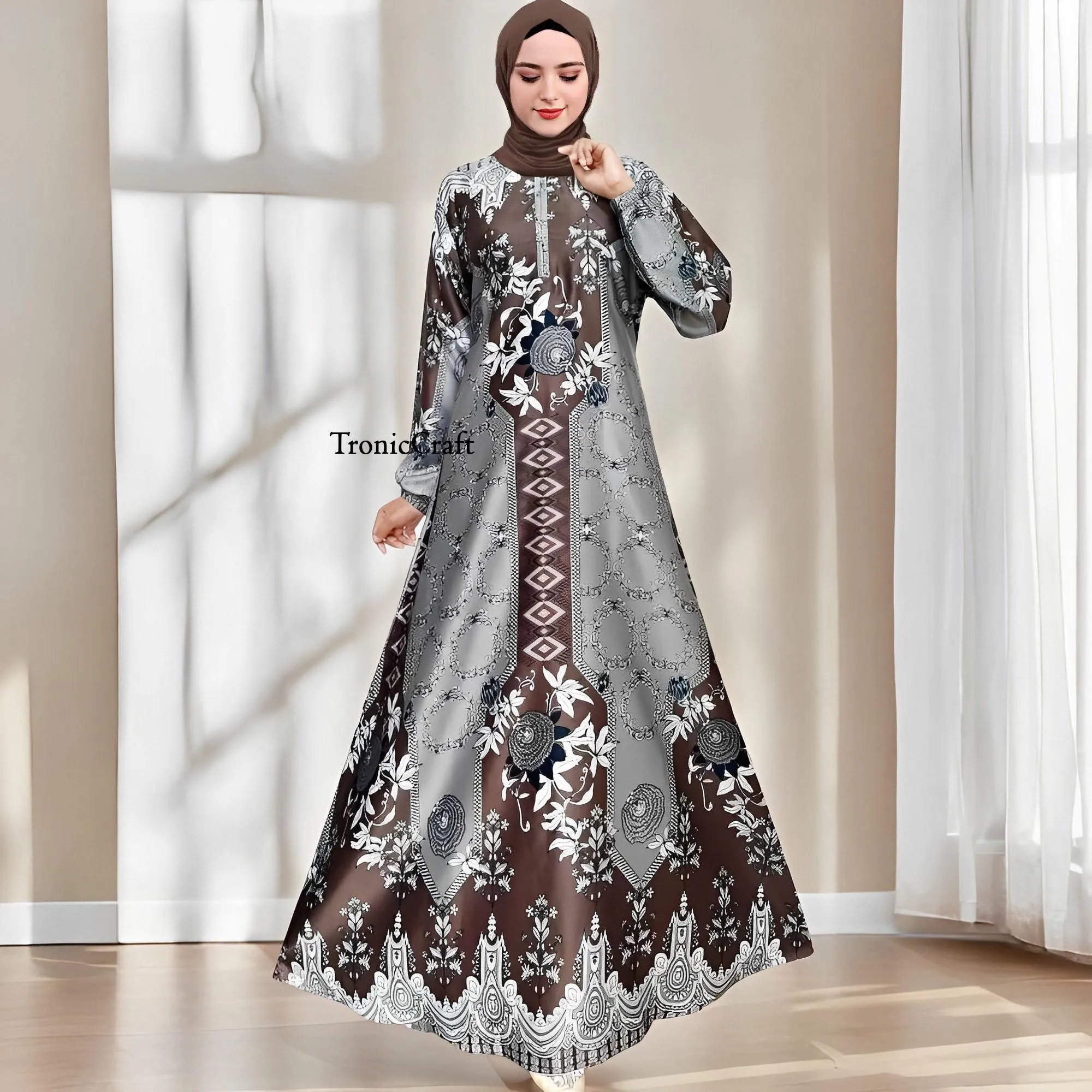 Sakila Muslim Big Dress Elegant Luxurious and Soft Women's Attire,Muslim Dress,Muslim Dress Wedding,Women Muslim Attire,Women Islamic Dress - image 2