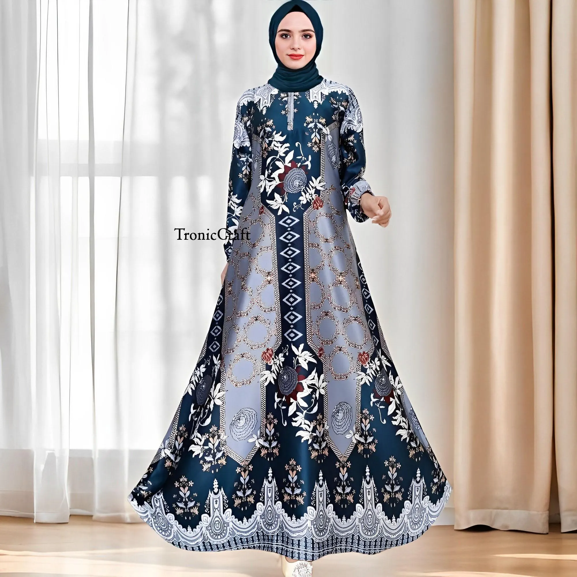 Sakila Muslim Big Dress Elegant Luxurious and Soft Women's Attire,Muslim Dress,Muslim Dress Wedding,Women Muslim Attire,Women Islamic Dress - image 4