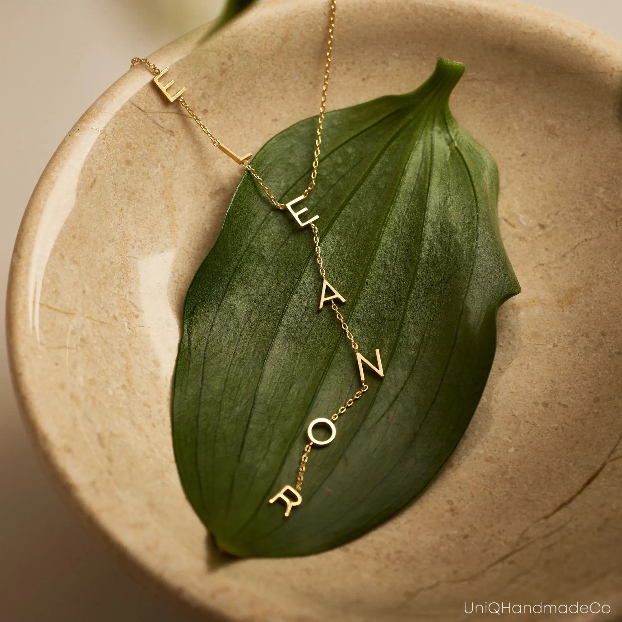 Custom Lariat Initial Necklace, Minimalist Y Necklace, Gold Letter Name Necklace, Womens Necklace, Initial Jewellery, Christmas Gift - image 3