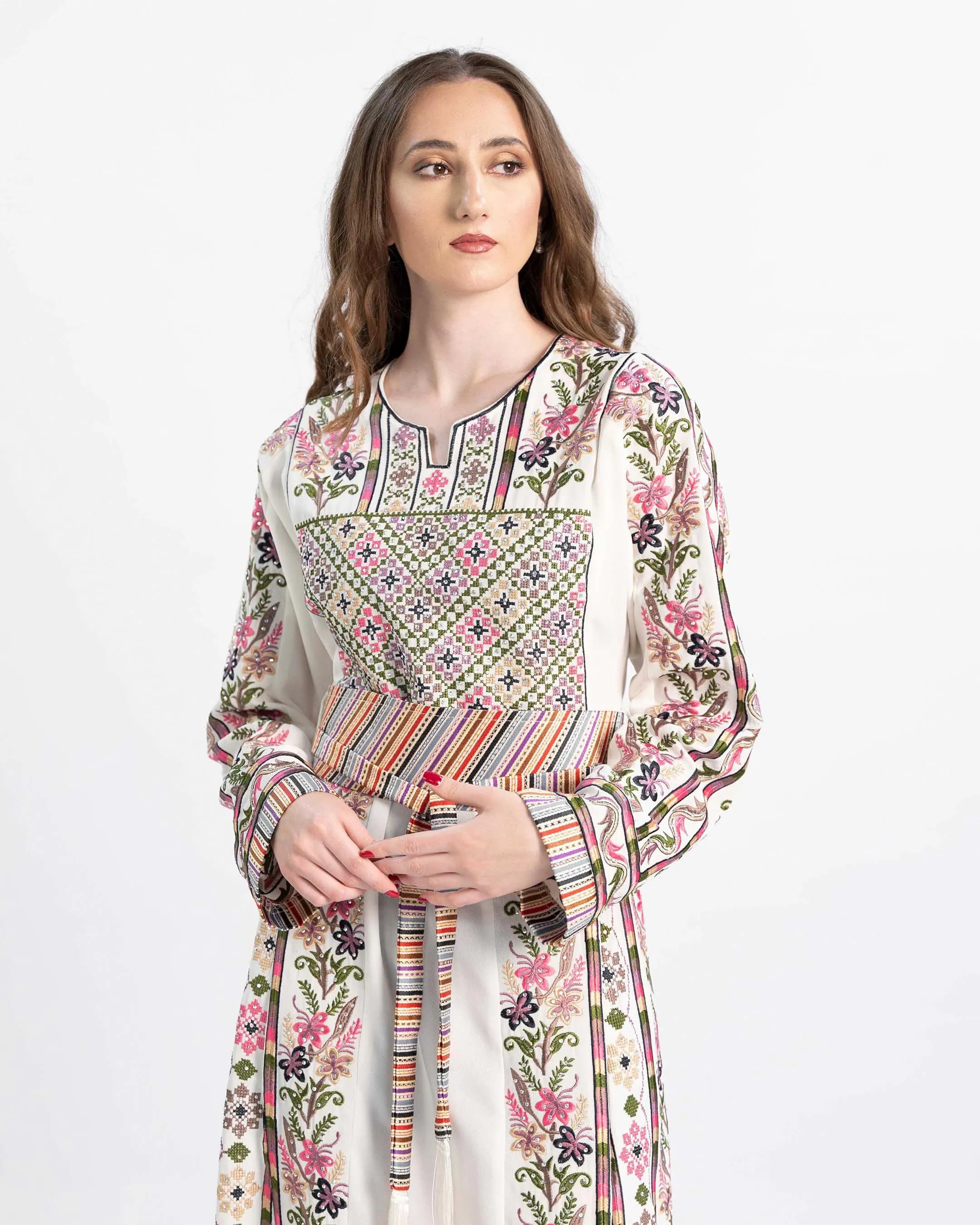 Jerusalem Celestial Harmony – Embroidered Palestinian Thobe - image 5