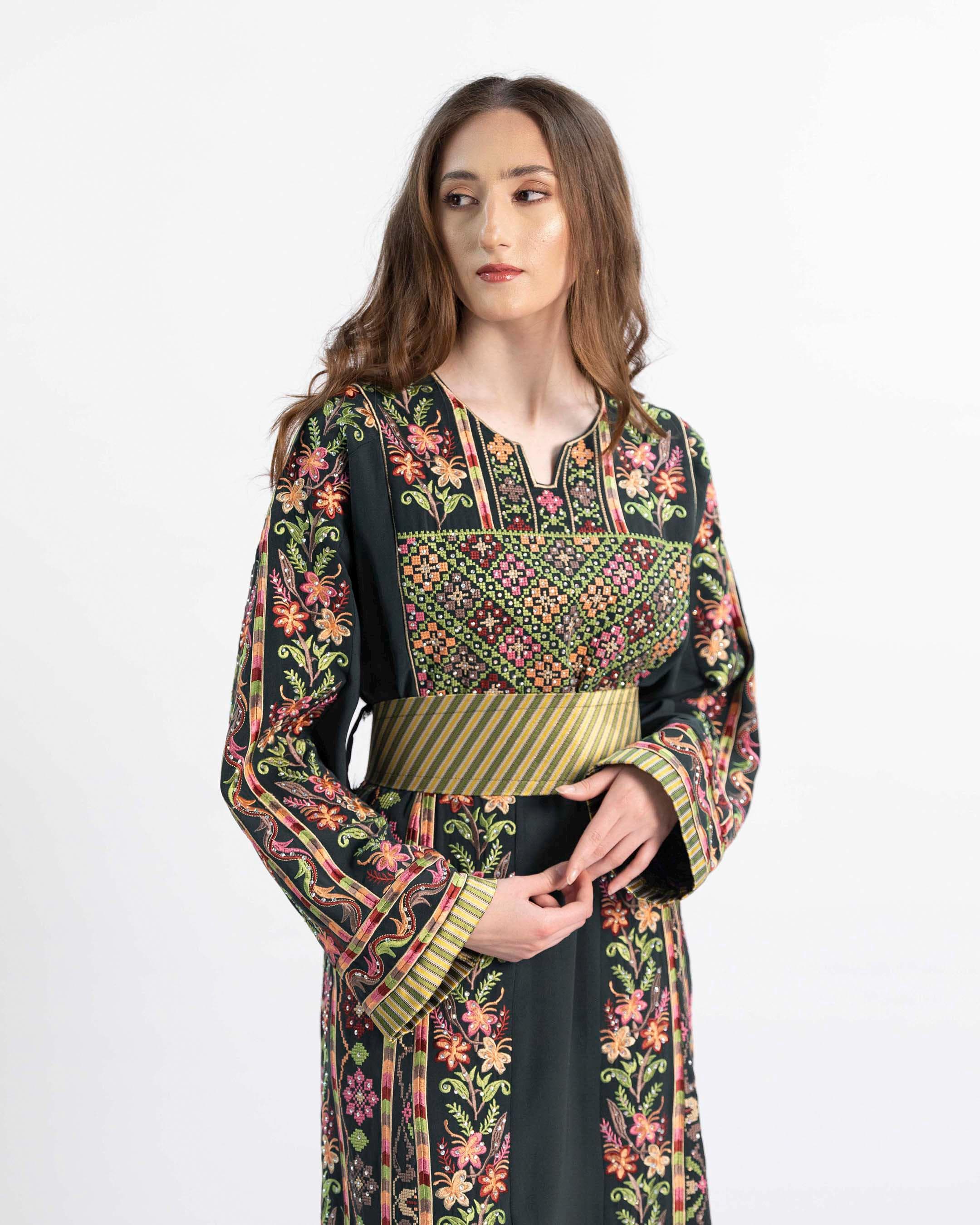Jerusalem Celestial Harmony – Embroidered Palestinian Thobe - image 3