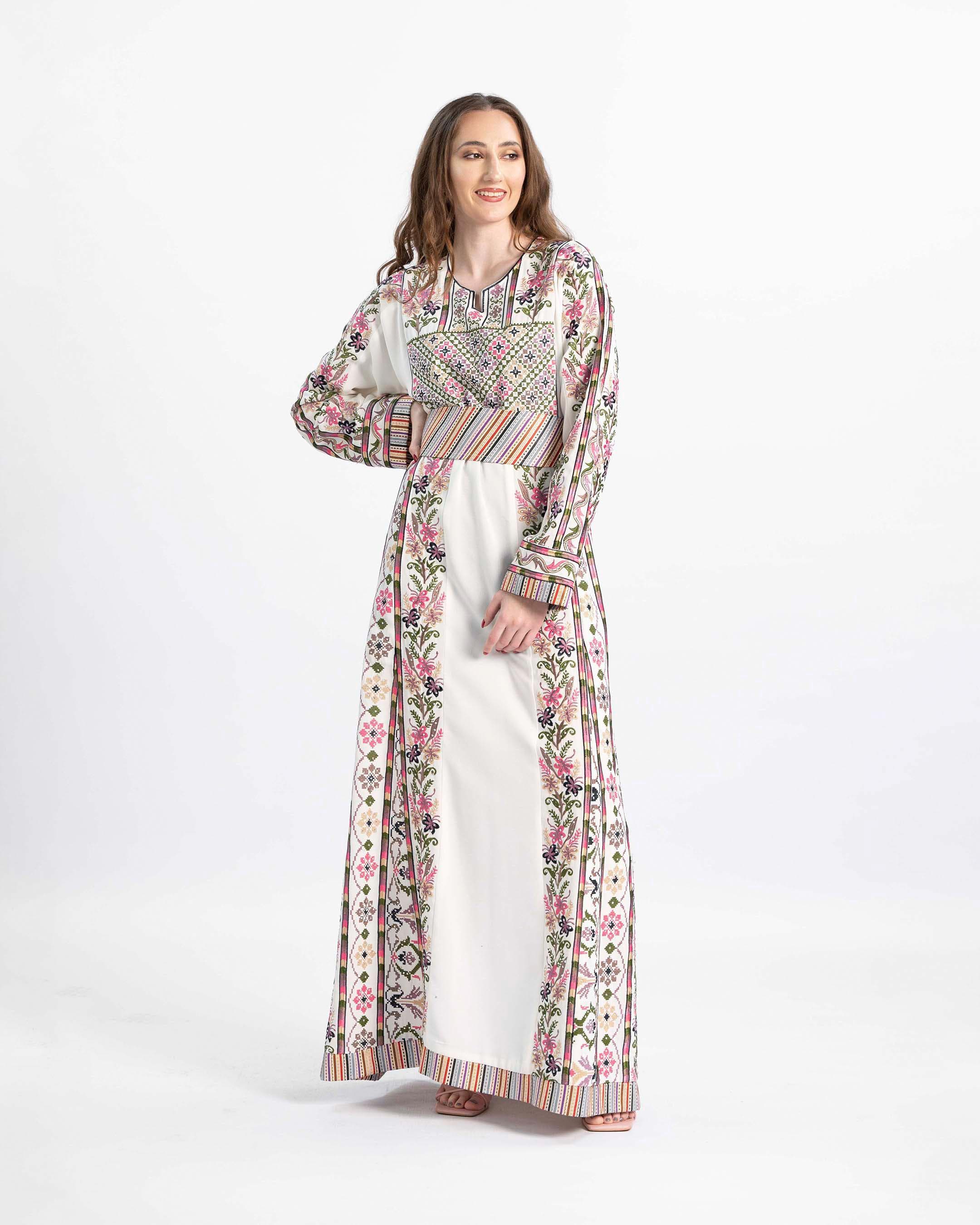 Jerusalem Celestial Harmony – Embroidered Palestinian Thobe - image 4