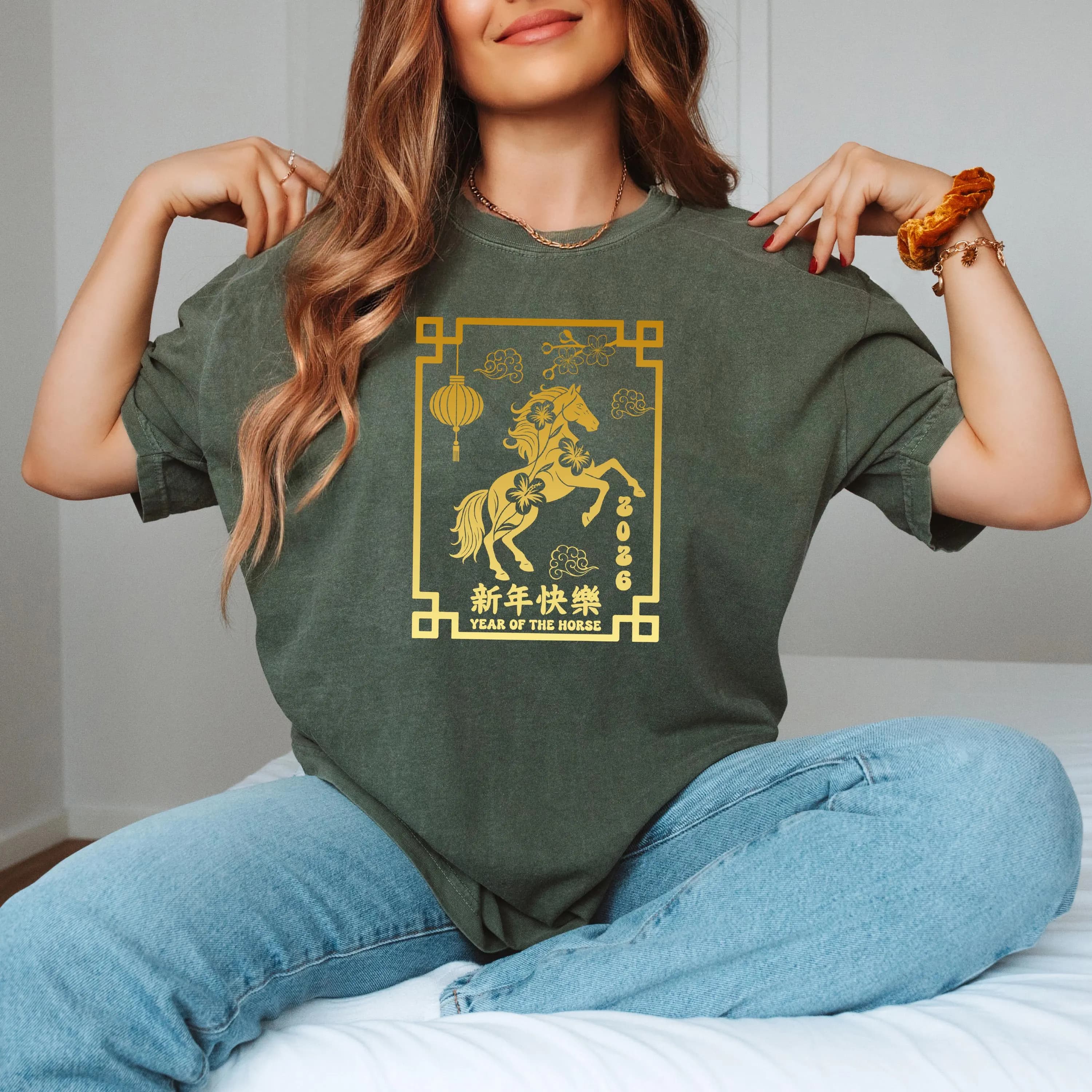 Comfort Colors 2026 Horse Chinese New Year Sweatshirt, Lunar Year Shirt, Happy New Year Hoodie, Chinese Lunar Horse Year Tee, New Lunar Gift - image 4