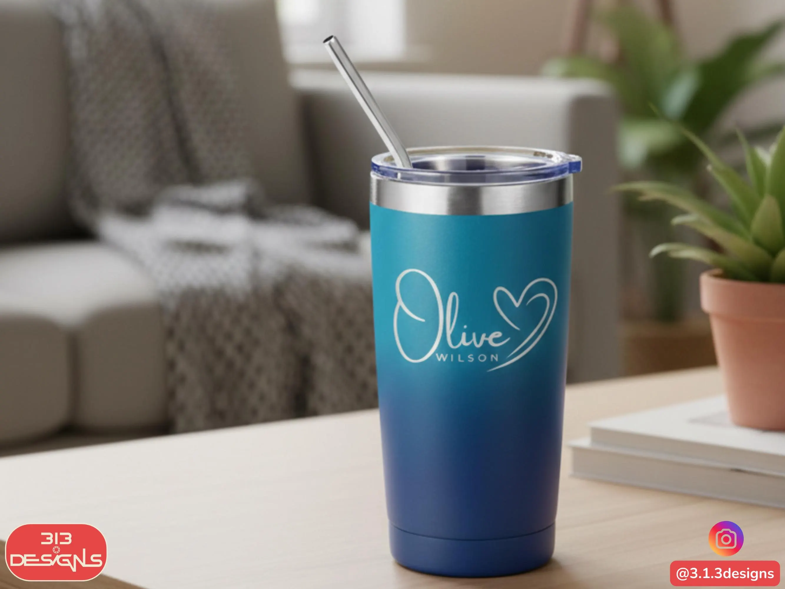 Personalized Insulated Tumbler with Straw | Custom Name Travel Mug, Corporate Gift - image 5
