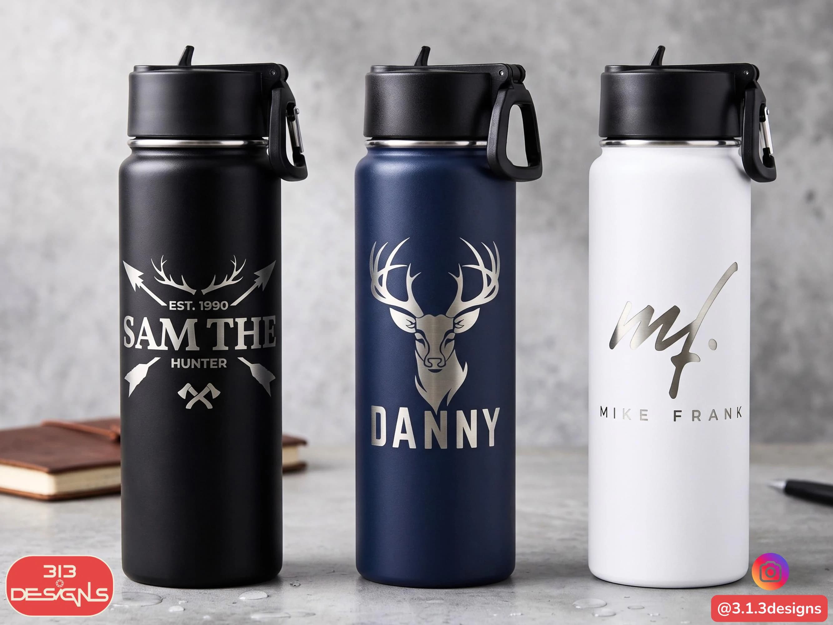 Dad Birthday Gift Personalized Water Bottle Insulated Stainless Steel Flask Custom Engraved Container Travel Sport Drinkware Father Day