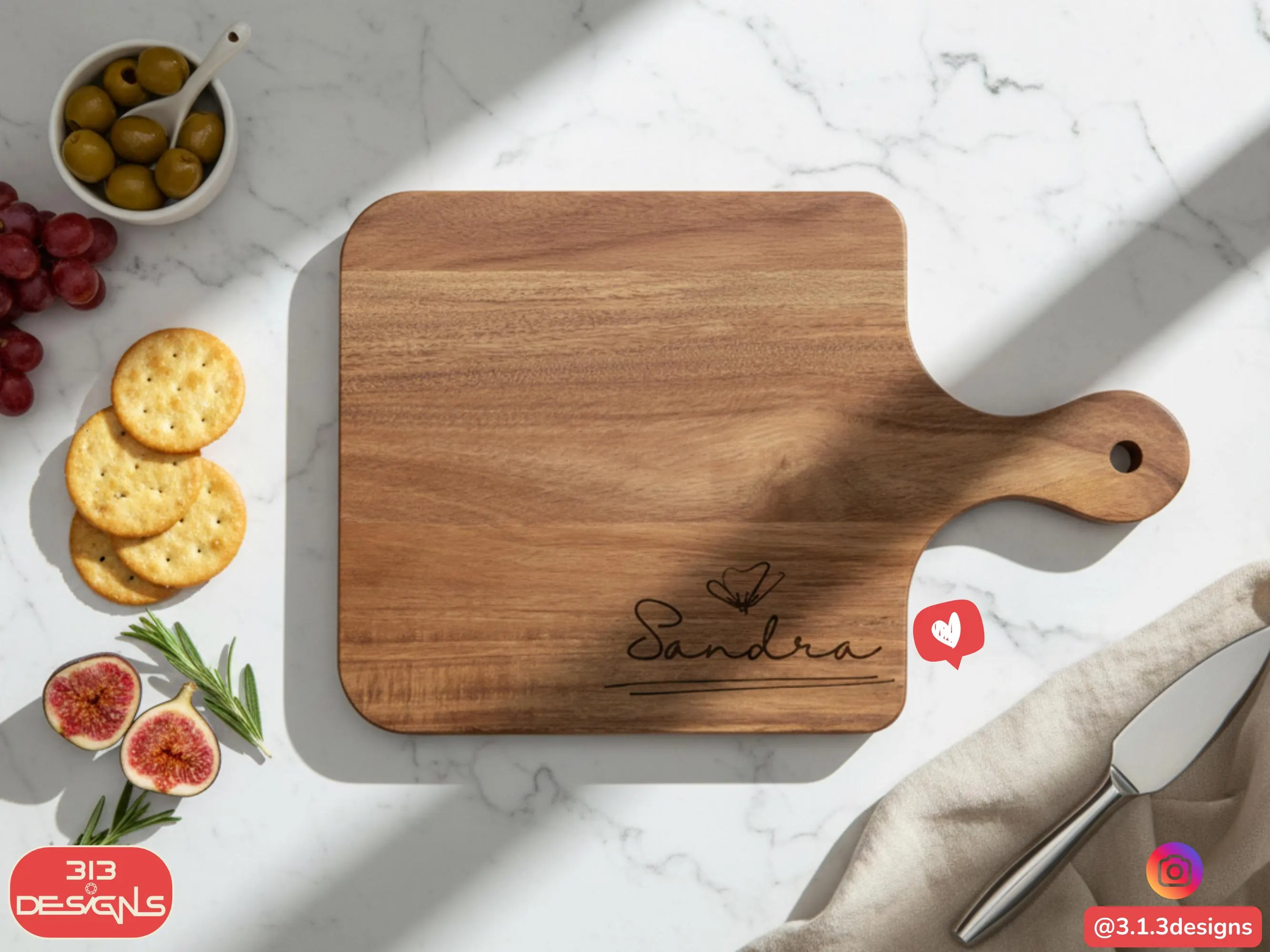 Personalized Charcuterie Platter Monogram Cutting Board Engraved Kitchen Gift Idea Custom Wedding Present Anniversary Rustic Serving Block - image 3