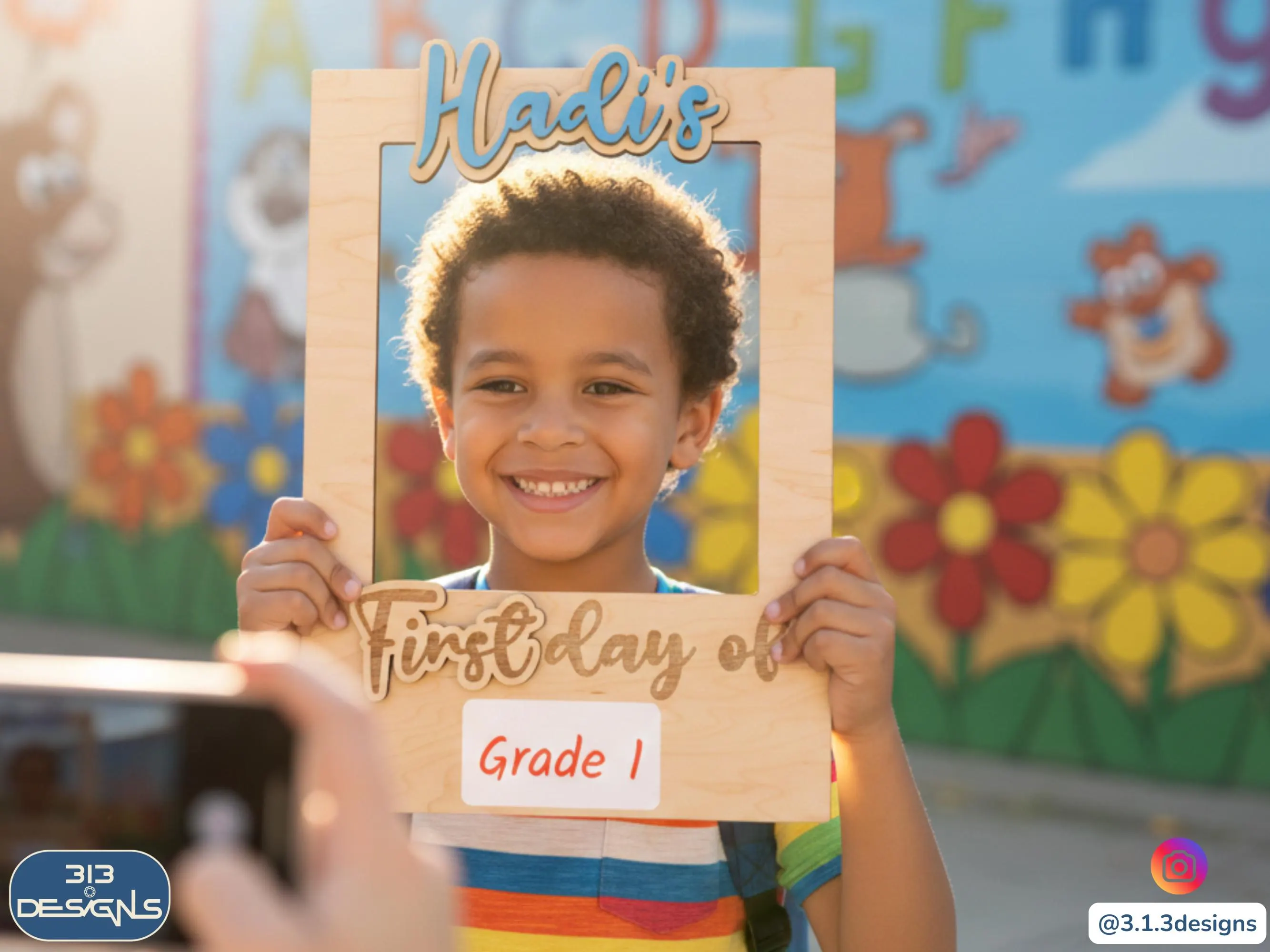 Personalized First Day of School Photo Prop - Wooden Picture Frame - Back to School Sign