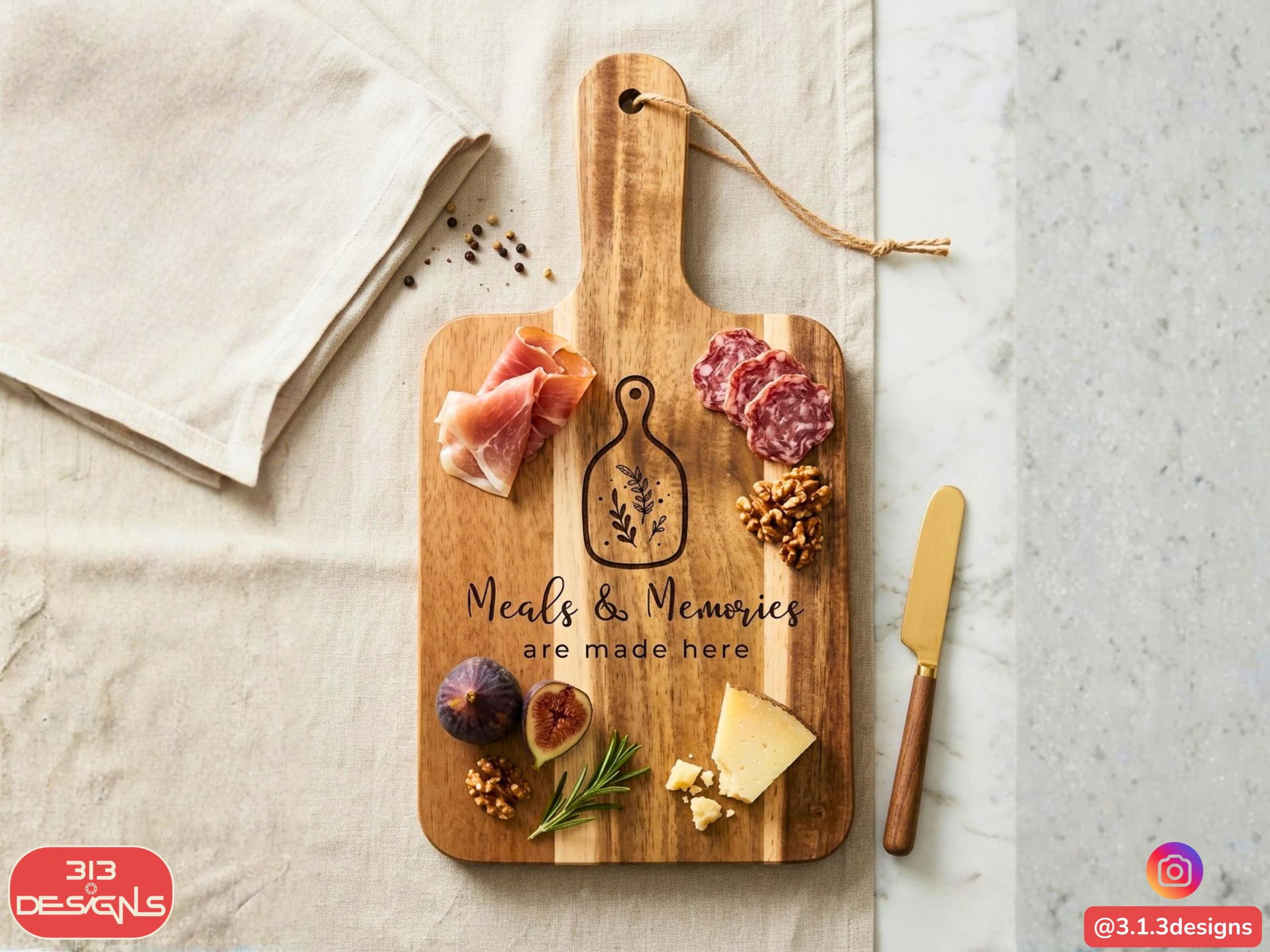 Personalized Engraved Cutting Board Charcuterie Board Housewarming Wedding Gift Custom Kitchen Decor for New Home