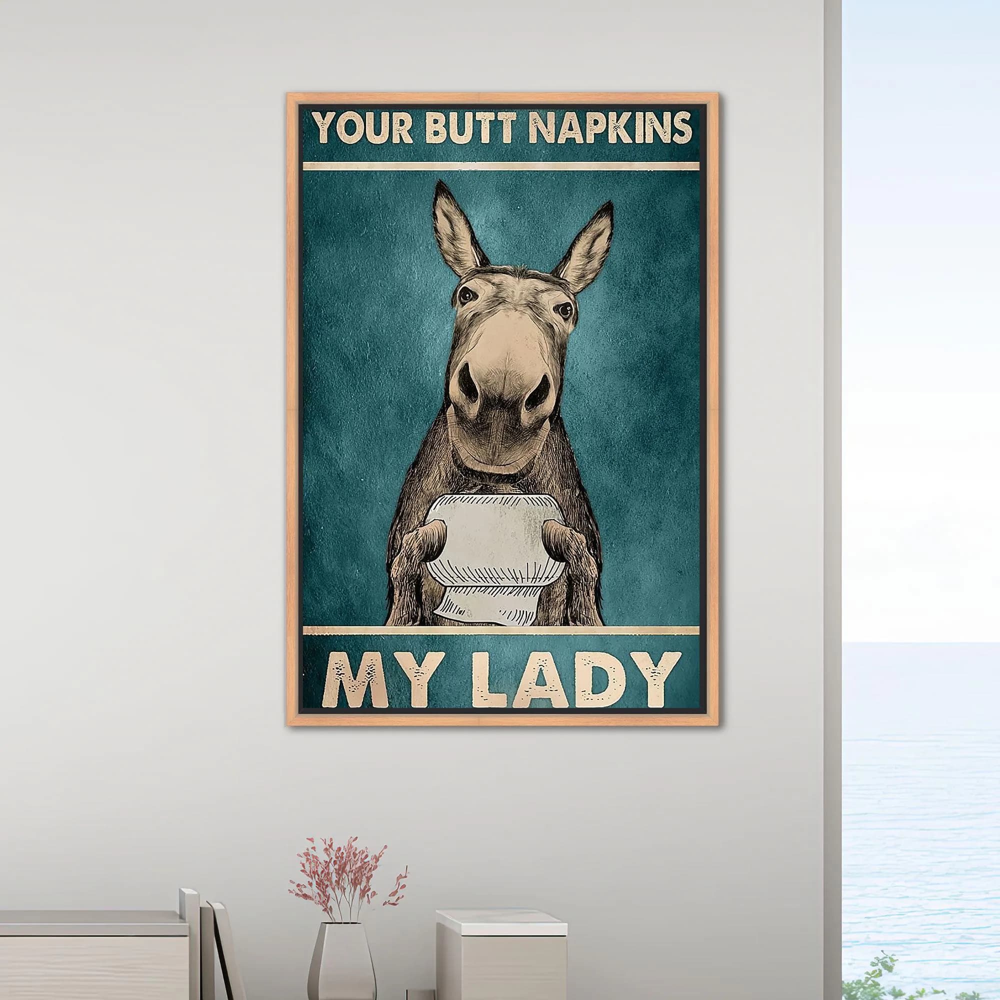Toilet Printed,Large Canvas,Modern Canvas Gift,Bathroom 3D Canvas,Donkey Wall Art,Framed Wall Art,Home Decor Canvas,Large Wall Decor,Holiday Decor Art,Bridesmaid Gift,Kitchen Decor Art,Personalized Gifts,Wall Art Prints,