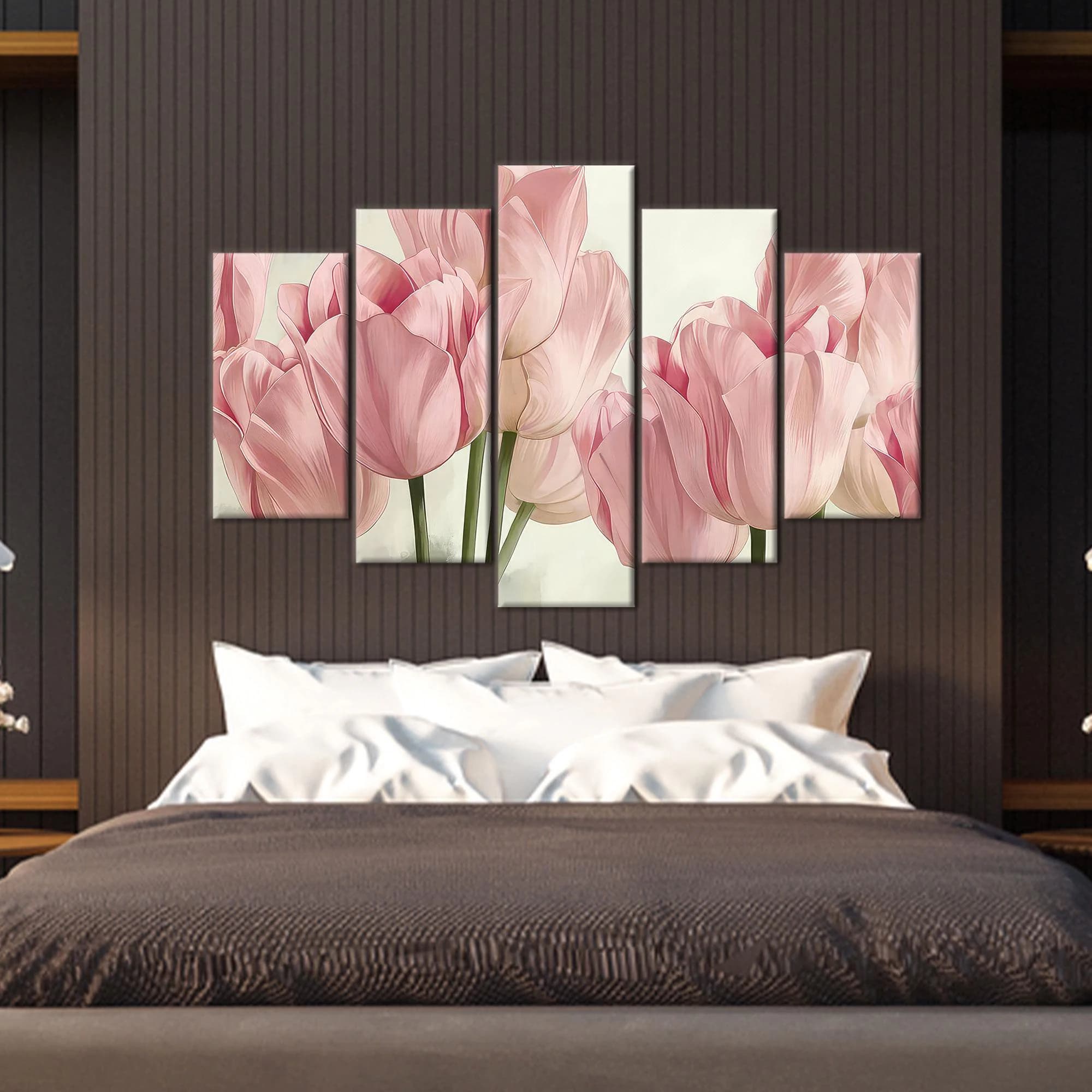 Pink Canvas Art, Tulip Wall Art, Tulip Lover Gift, Pink Flower Art, Trendy Canvas Art, Modern Wall Art, Framed Canvas Art, Wall Art Decor - image 3