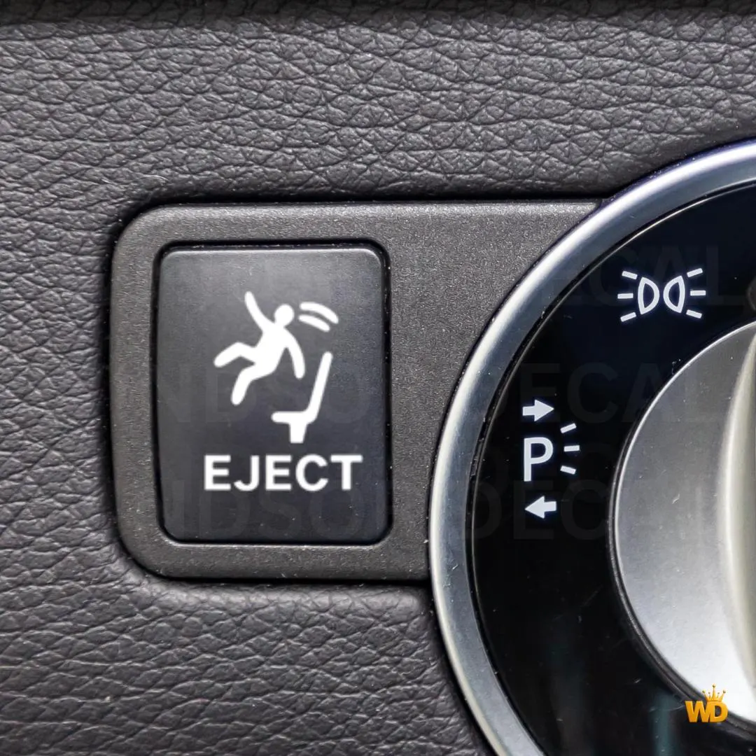 Funny Graphics Blank Car Dashboard Decals, Truck Button Sticker, Eject Passenger Button Decal - image 4