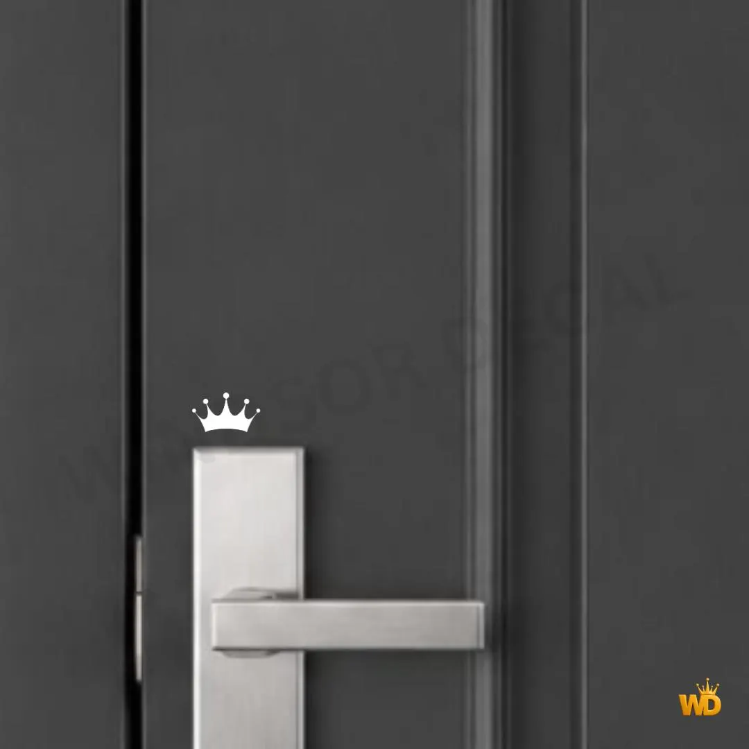 Small Crown Vinyl Decal, Royal Silhouette Sticker (1.25") - image 3