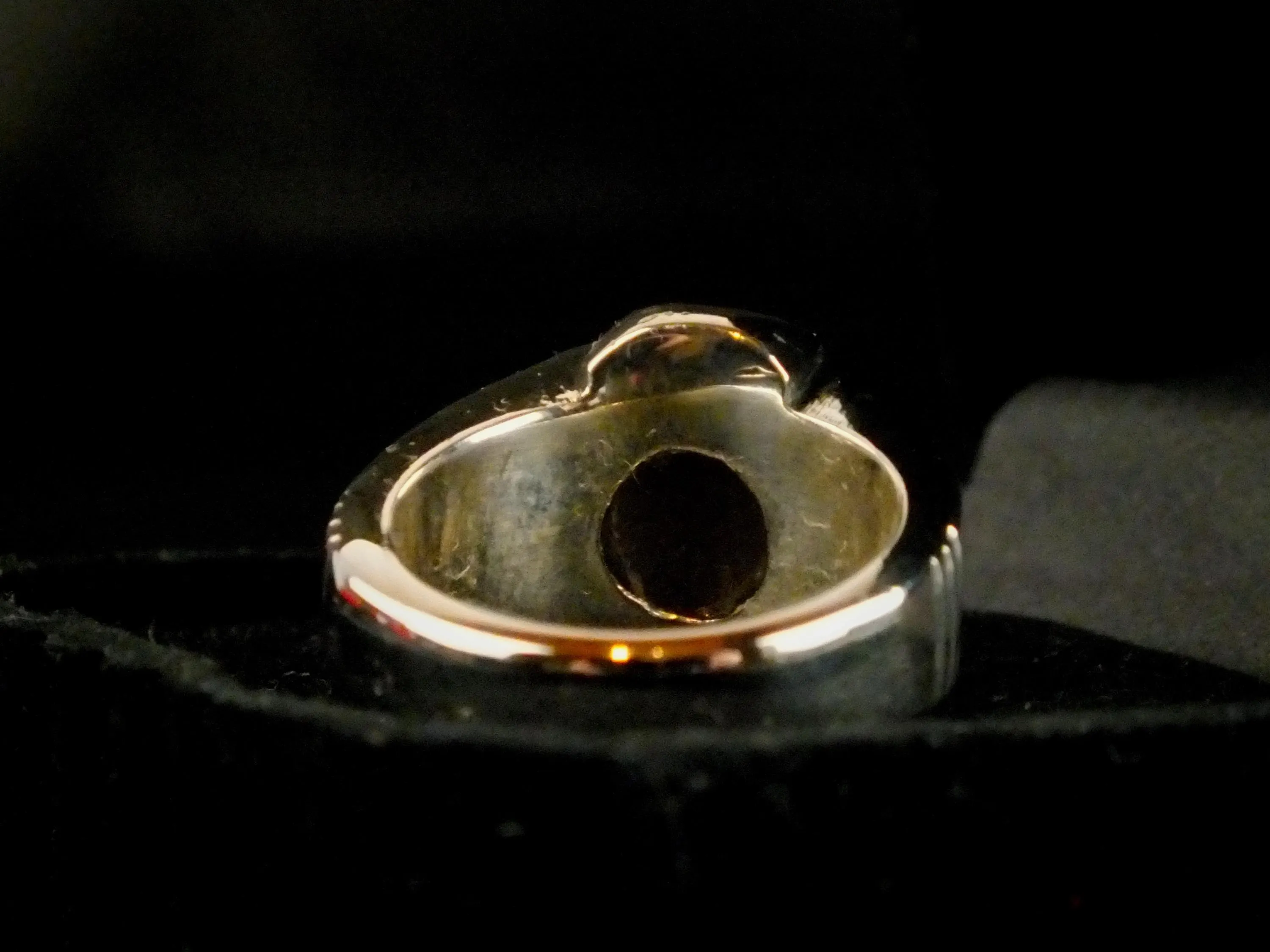 Beautiful hand made size 8.5 Bahrini 925 sterling silver with eye agate(Baqarani aqeeq) - image 5