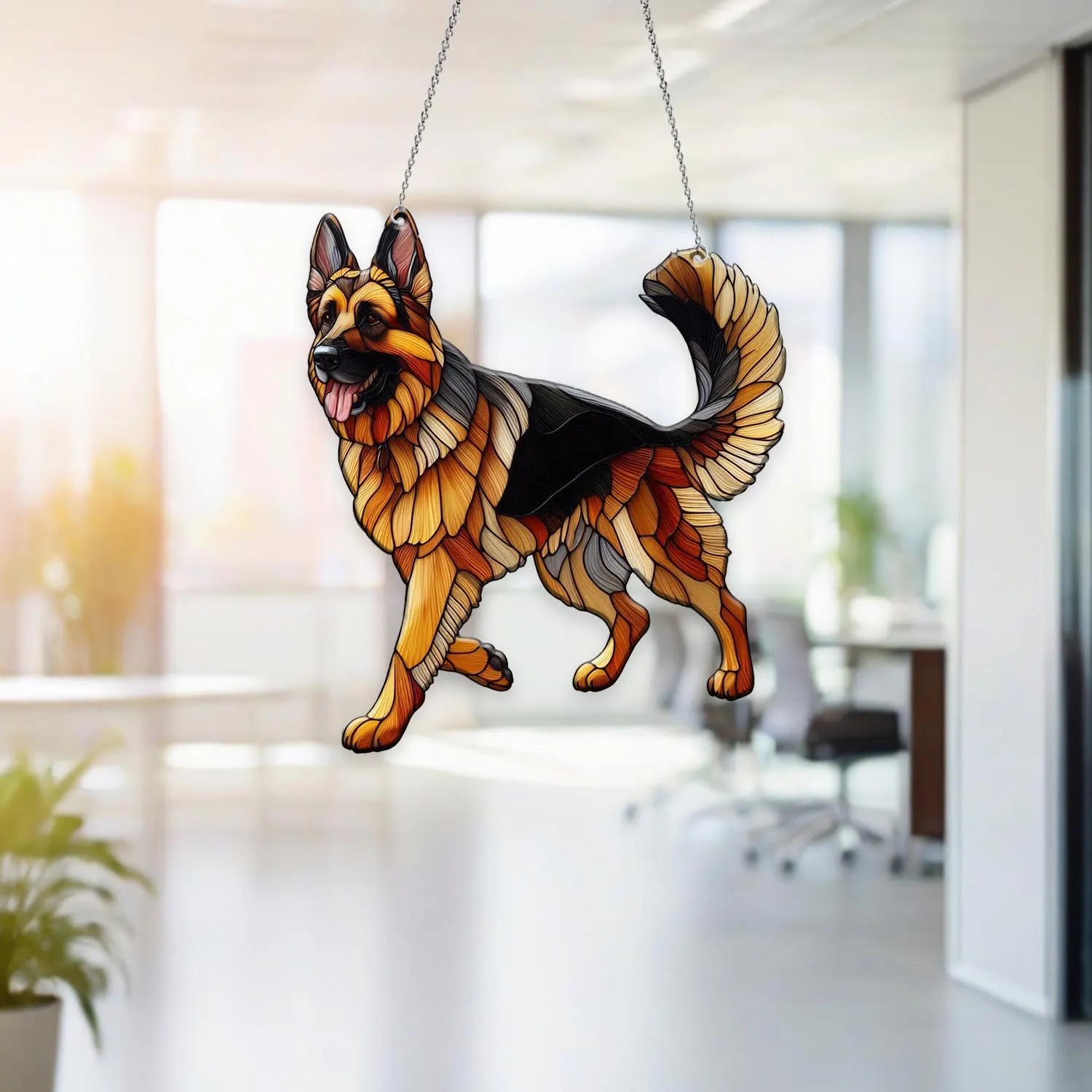 German Shepherd Acrylic Window Hanging, German Shepherd Window Decor, Home Decor, Gift For Dog Lover, Gift For Her - image 3