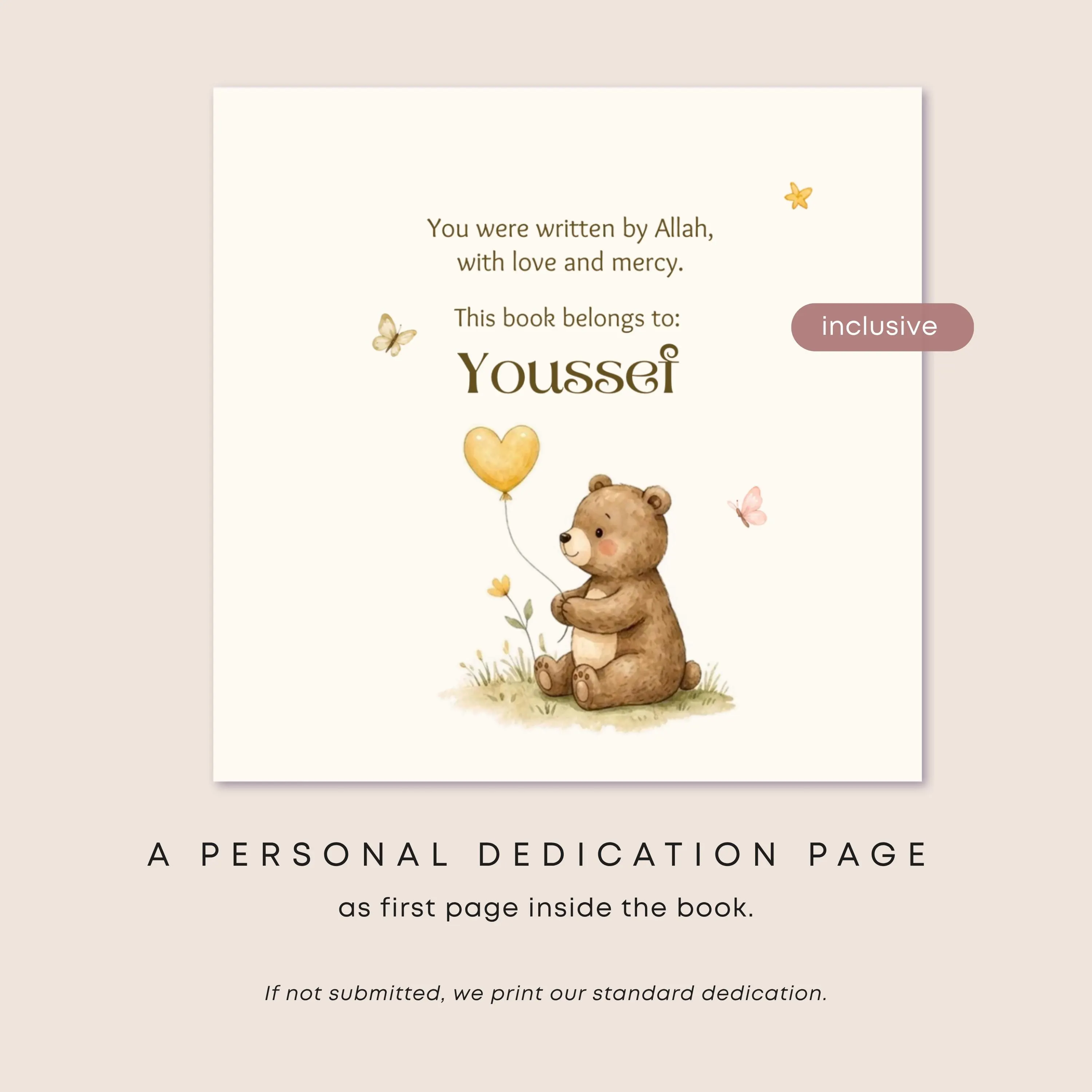 Personalized Muslim Birthday Gift | Bold Name Cover Book, Allah Loves You So Much | Custom Kids Storybook - image 5