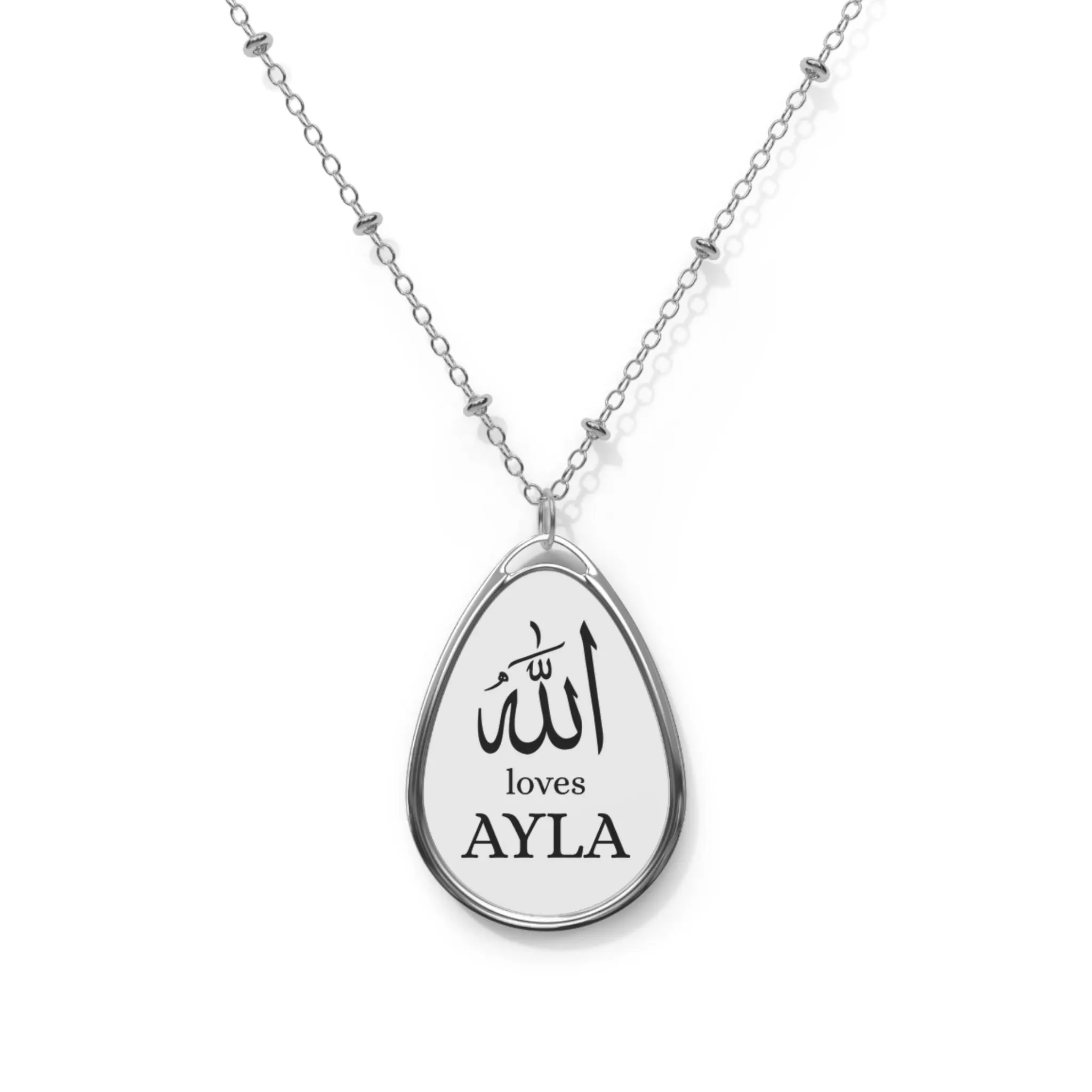 Personalized Allah Loves You Necklace | Personalized Islamic Gift for Her | Custom Muslim Name Necklace | Bismillah Gift - image 5