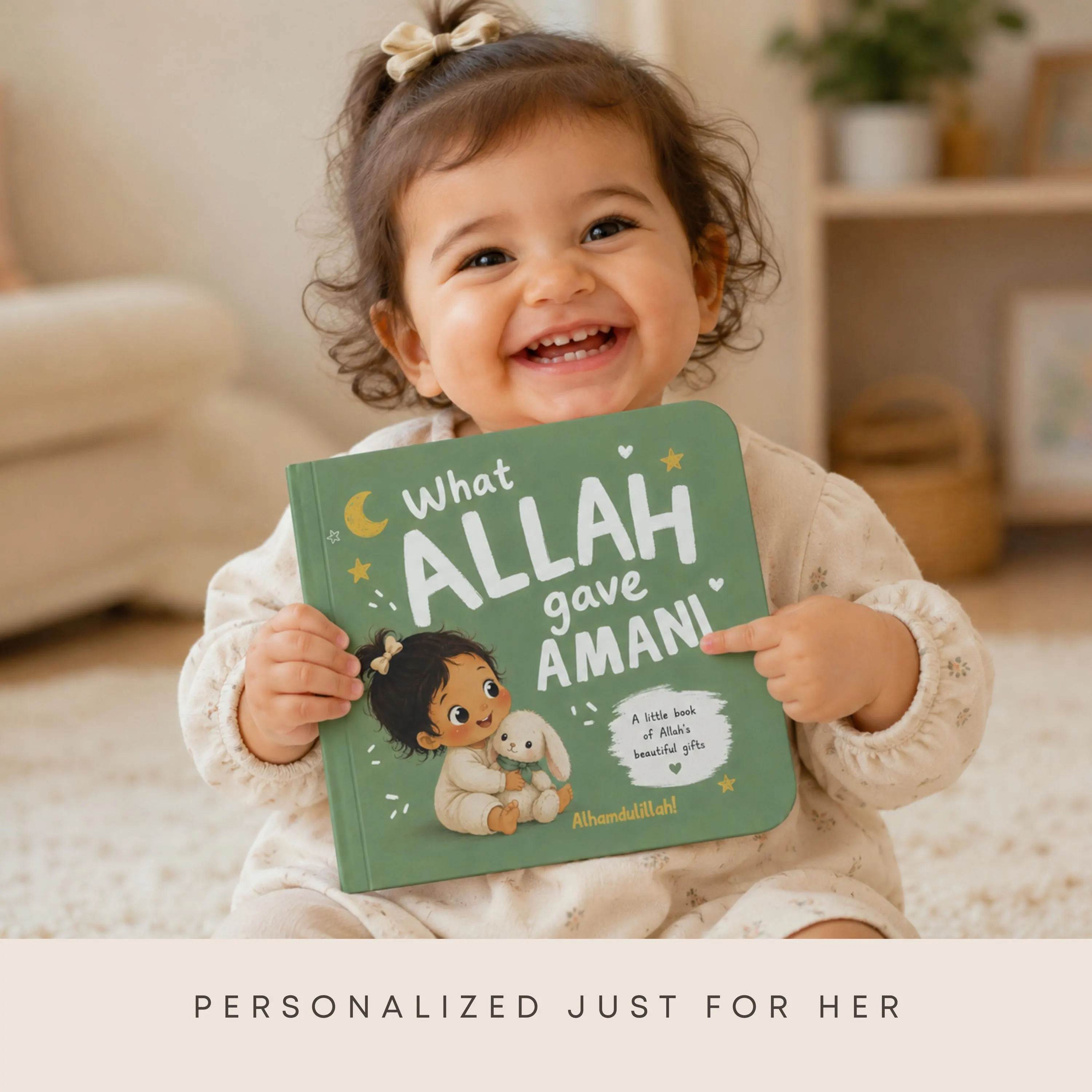 1st Birthday Gift | Allah's Blessings Board Book | Personalized Keepsake for Muslim Toddler | Custom Muslim Baby Book - image 2