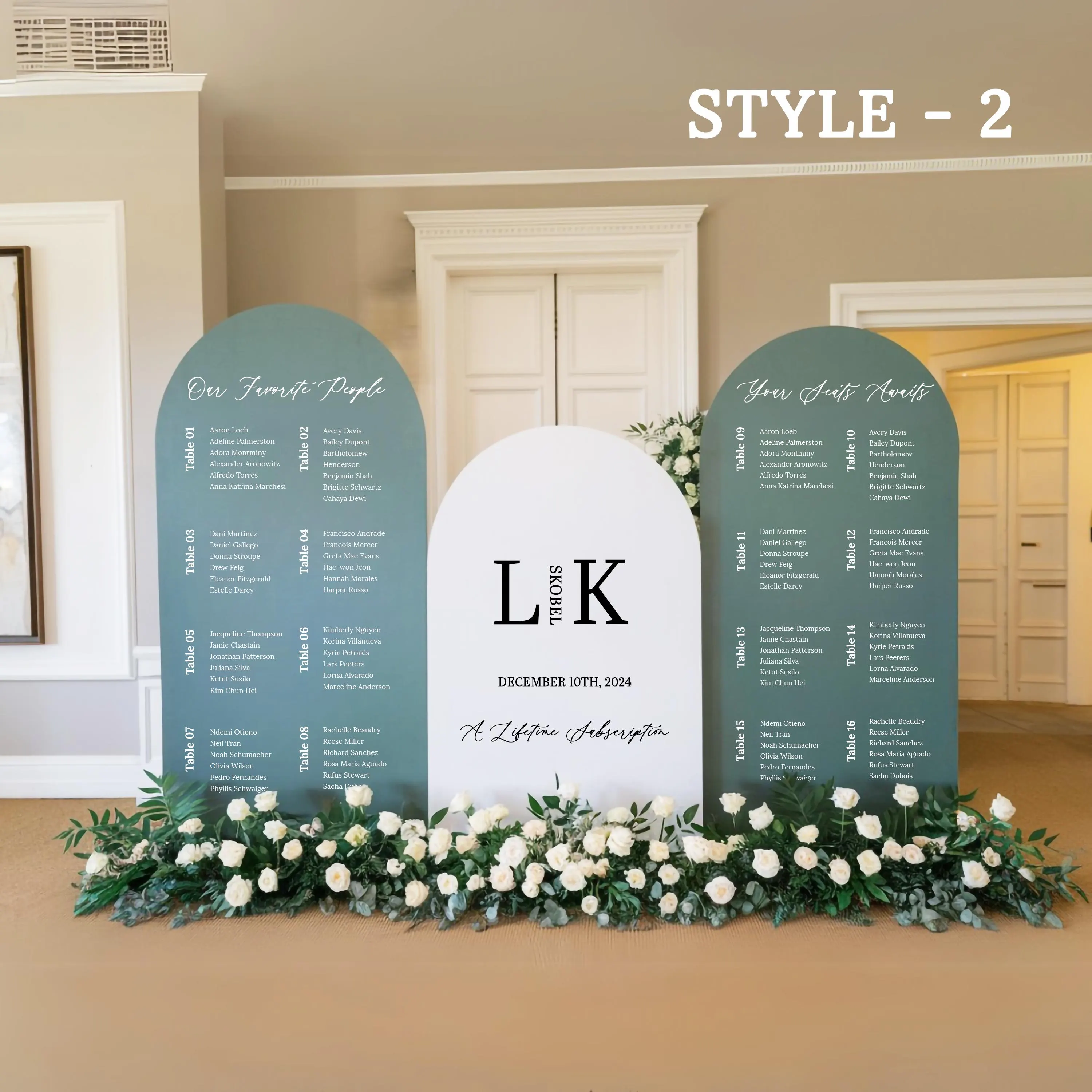 Wedding Seating Chart & Welcome Sign, Custom Acrylic Arch Signs - image 3