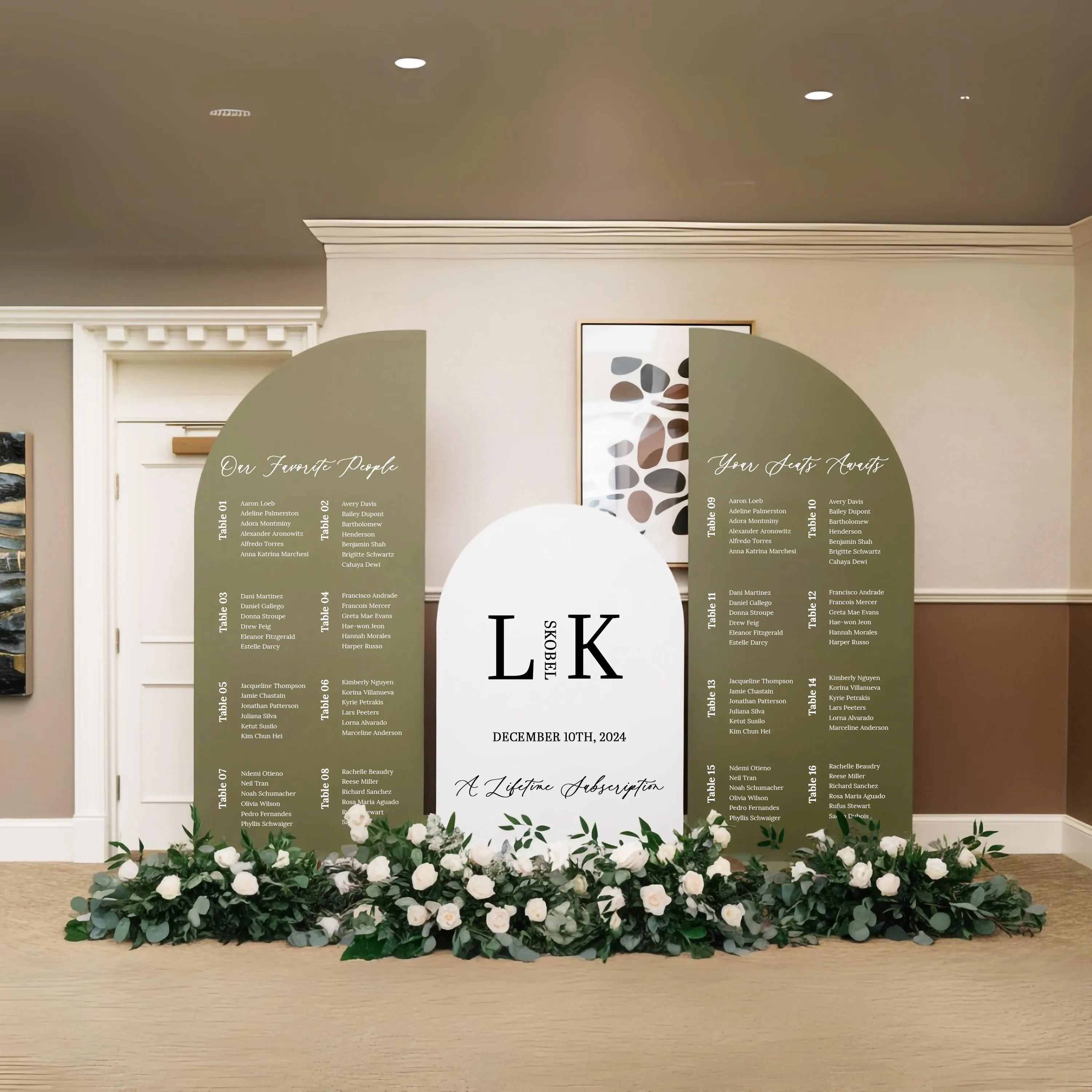 Wedding Seating Chart & Welcome Sign, Custom Acrylic Arch Signs - image 5