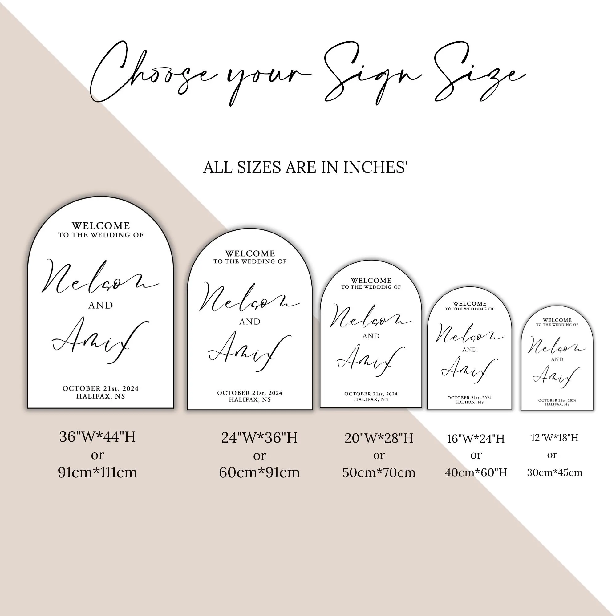 White Acrylic Welcome Sign - Custom Wedding Signs - Reception Signage - 3D Gold Mirror Names - image 5