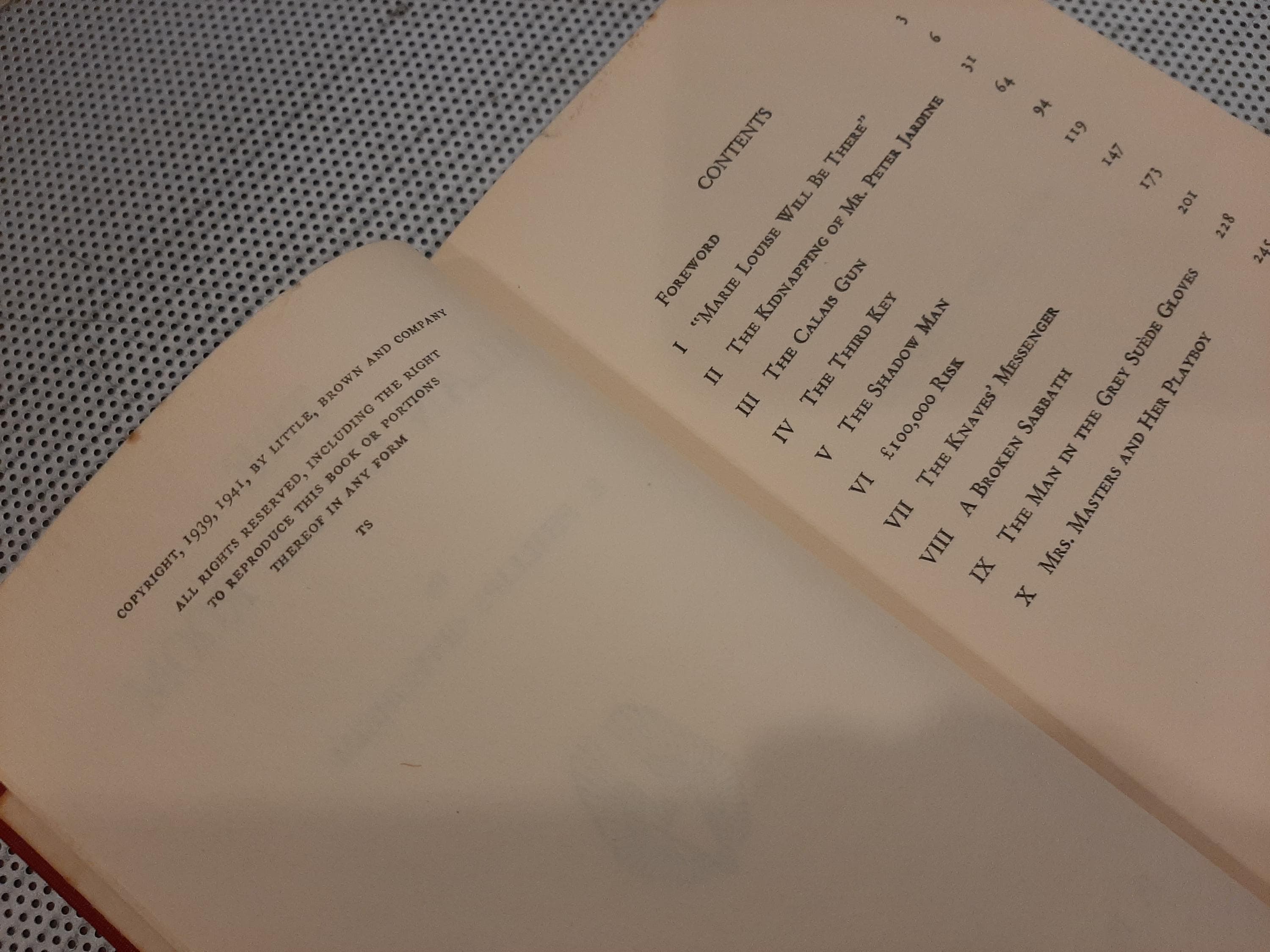 Vintage 1940s E. Phillips Oppenheim Milan Grill Room, Exit a Dictator, The Strangers Gate, Last Train Out - Four Red Décor Books Thrillers - image 4