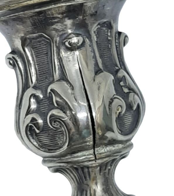 Antique 1880-1925 Berndorf Krupp Austria Art Nouveau Silverplate Fruit Bowl Centerpiece Cut Glass Tray RARE - See Description for Issues - image 4