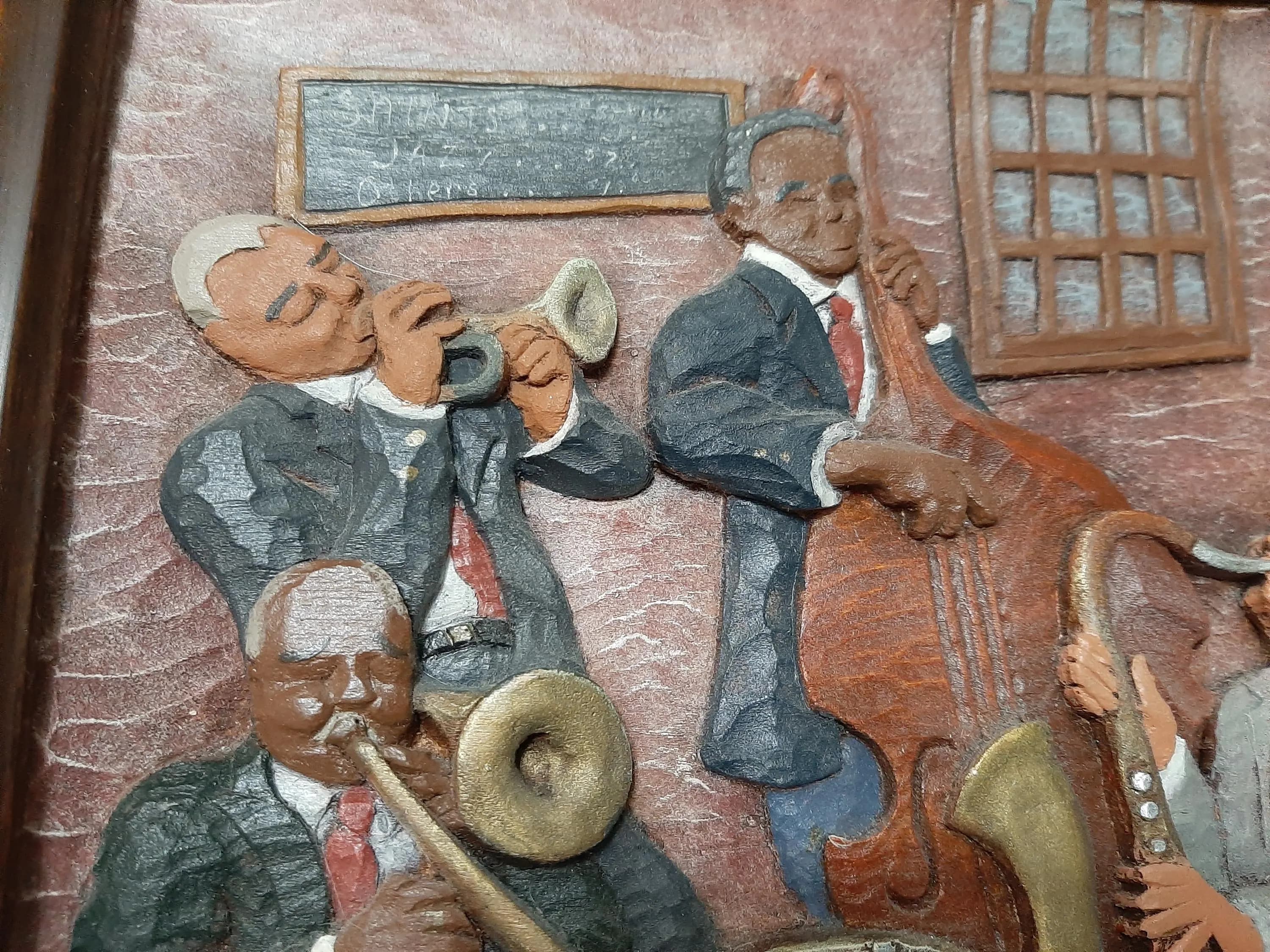 Dore Skidmore 1995 New Orleans Jazz Woodgraph Art: When The Saints (Numbered 1306/5000) - image 4