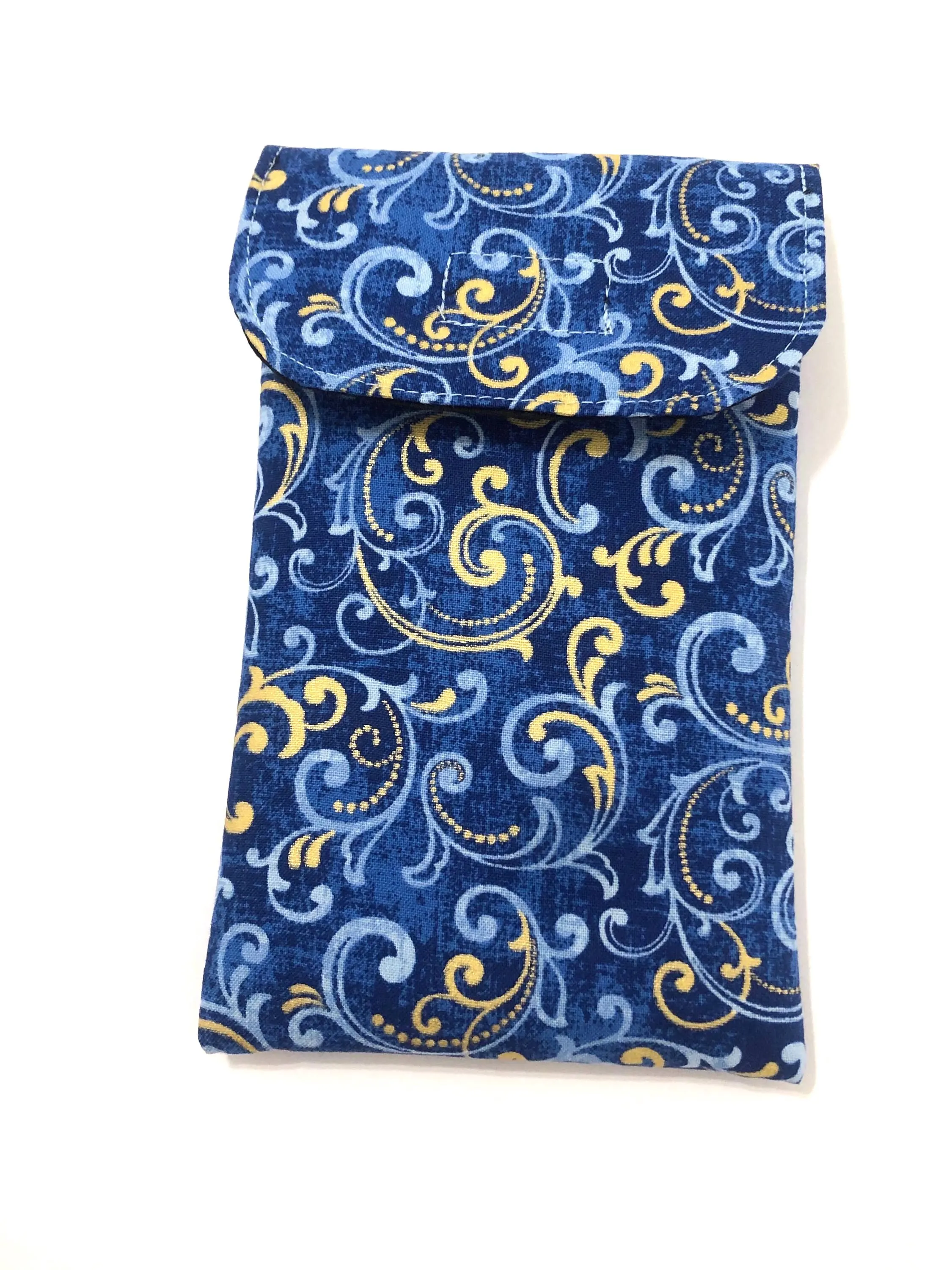 Cell Phone Pouch: Universal Fit, Handmade Fabric Sleeve pocket with velcro closure - choose fabric - image 4