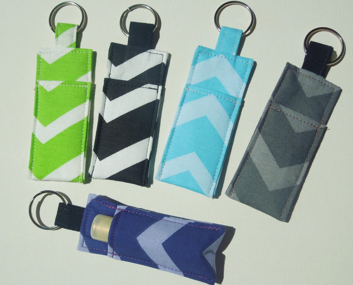 Aquaphor,Lip Balm,Lipstick Key chain, Chapstick Holder,ChapStick Keychain, Lipbalm pouch, lipstick case cozy- Choose Color, Cheveron
