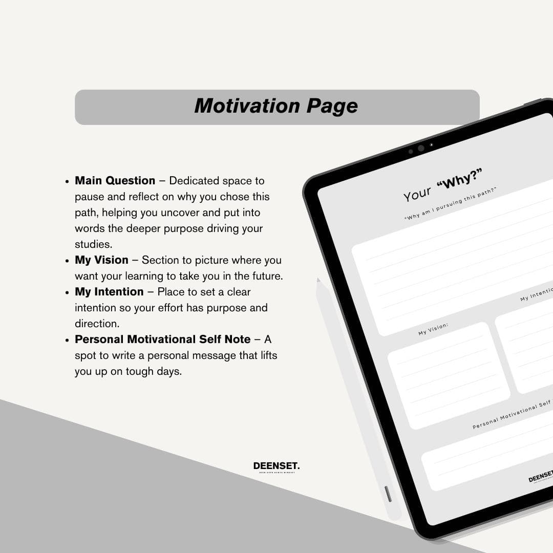 Student Planner, Digital Academic Planner, College Planner, Study Planner, Undated GoodNotes iPad Planner, School Planner, Muslim Study Plan - image 4