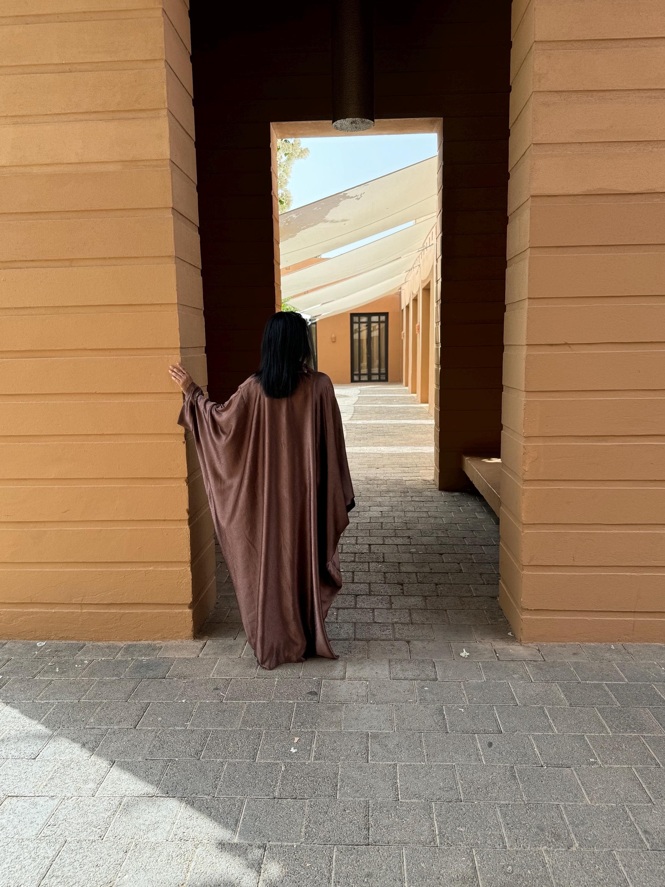 Luxury Batwing Abaya with Matching Hijab - Modest Dress Eid Outfit, Kaftan Butterfly - image 3