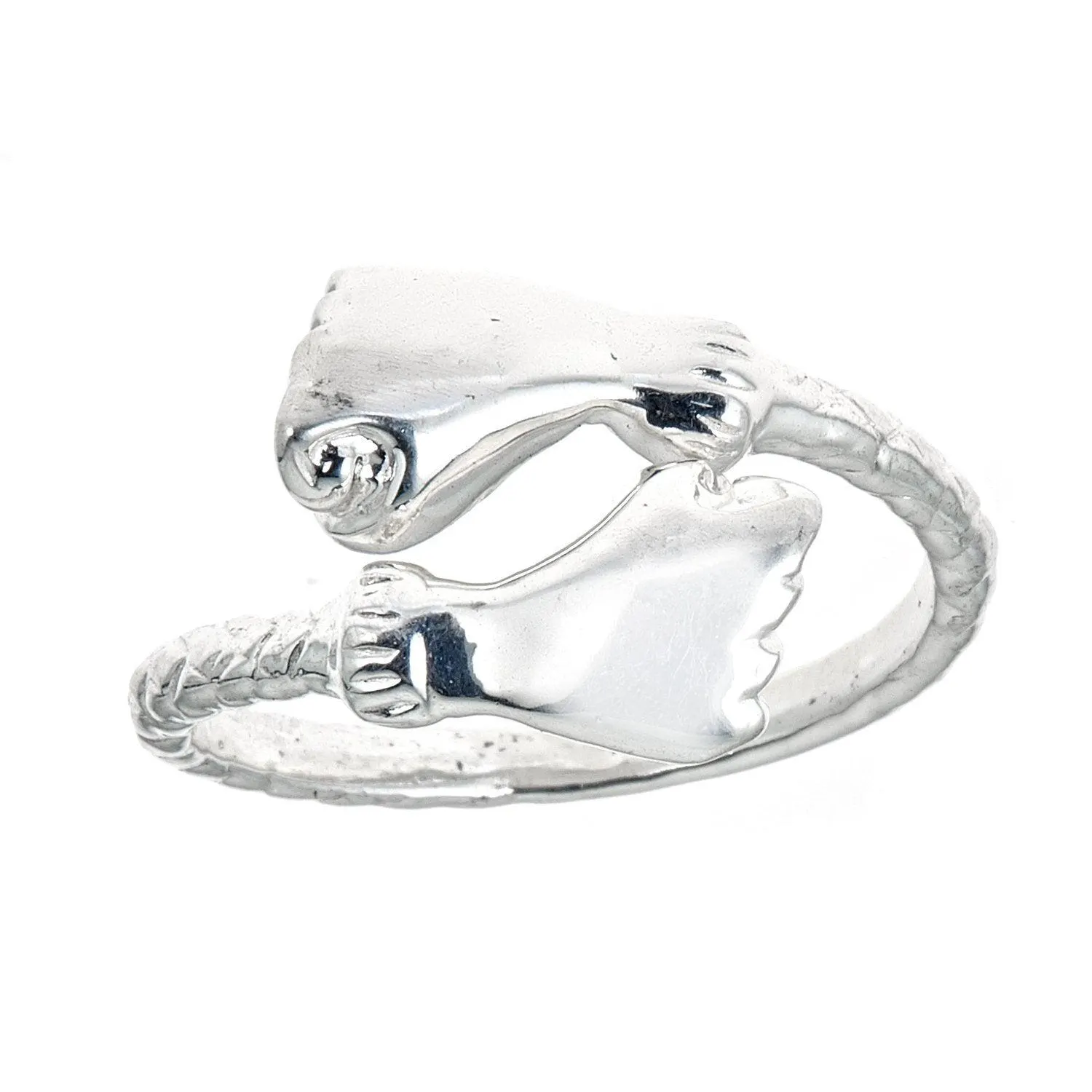 Fist Ends .925 Sterling Silver Solid West Indian Ring