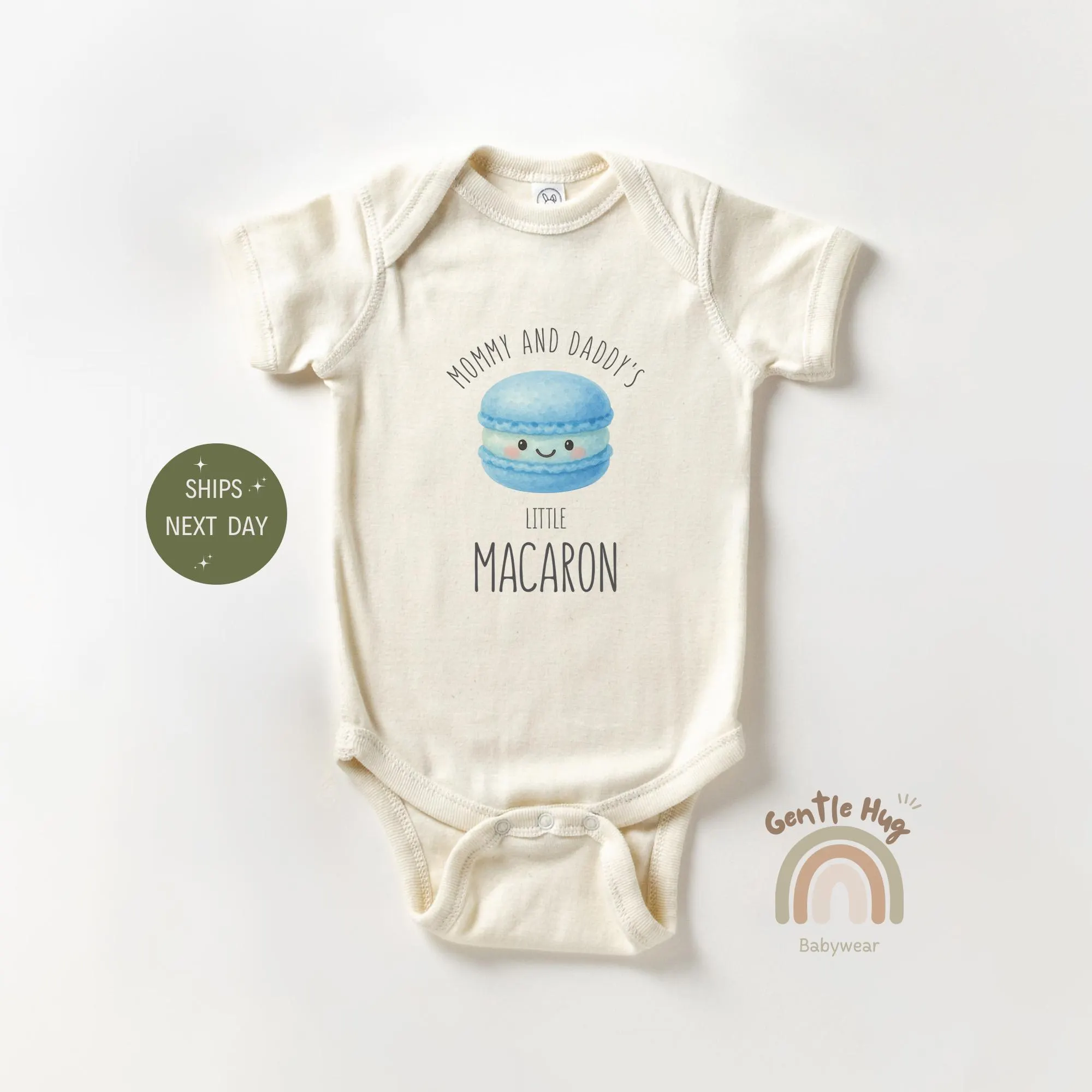 Little Macaroon Baby Bodysuit, Mommy & Daddy's Little Macaron Bodysuit, Cute French Baby Bodysuit, Funny Food Pun Bodysuit, Baby Shower Gift