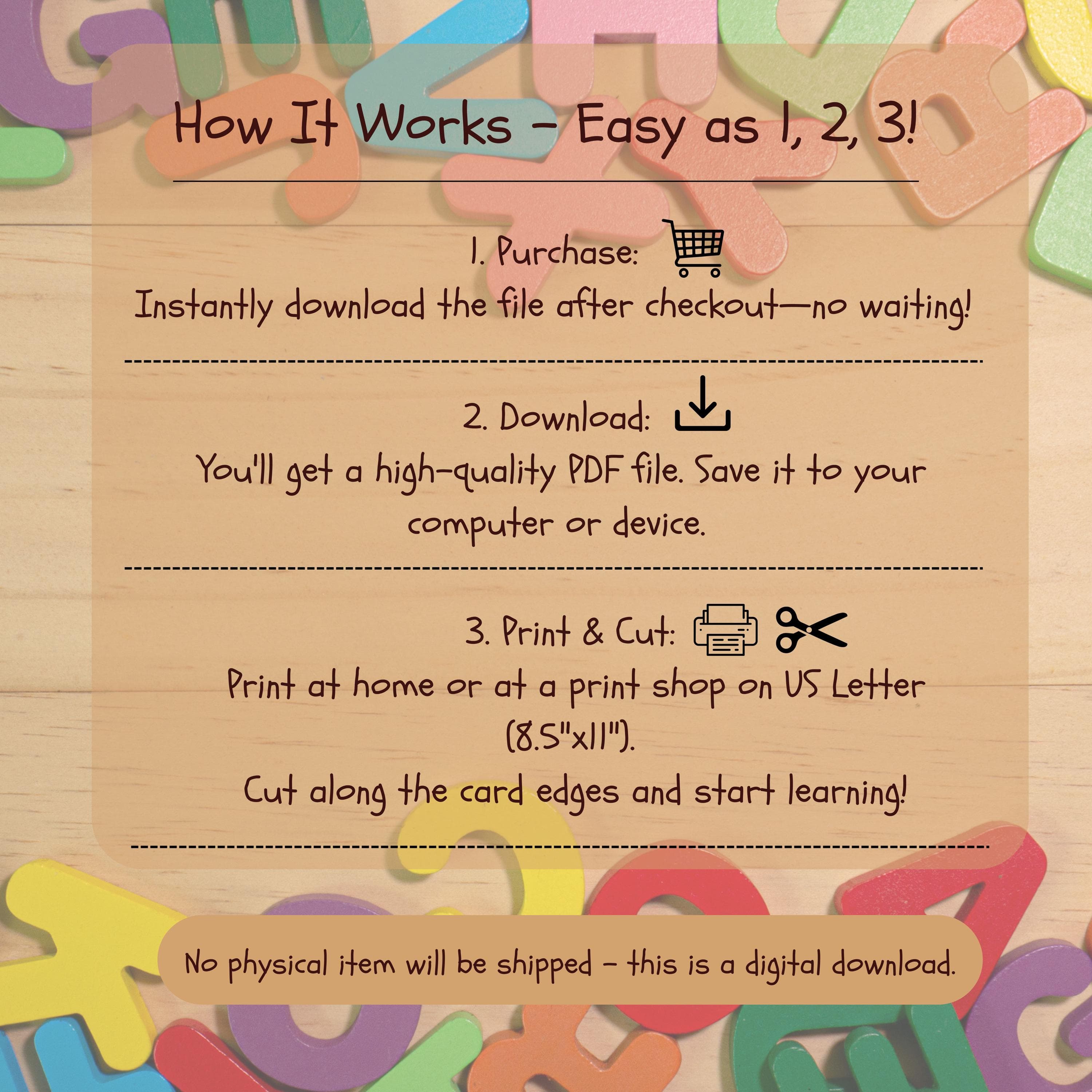 Alphabet Flashcard, Kids Learning Bundle – Printable Instant Download Preschool Kindergarten ABC Pdf - image 2