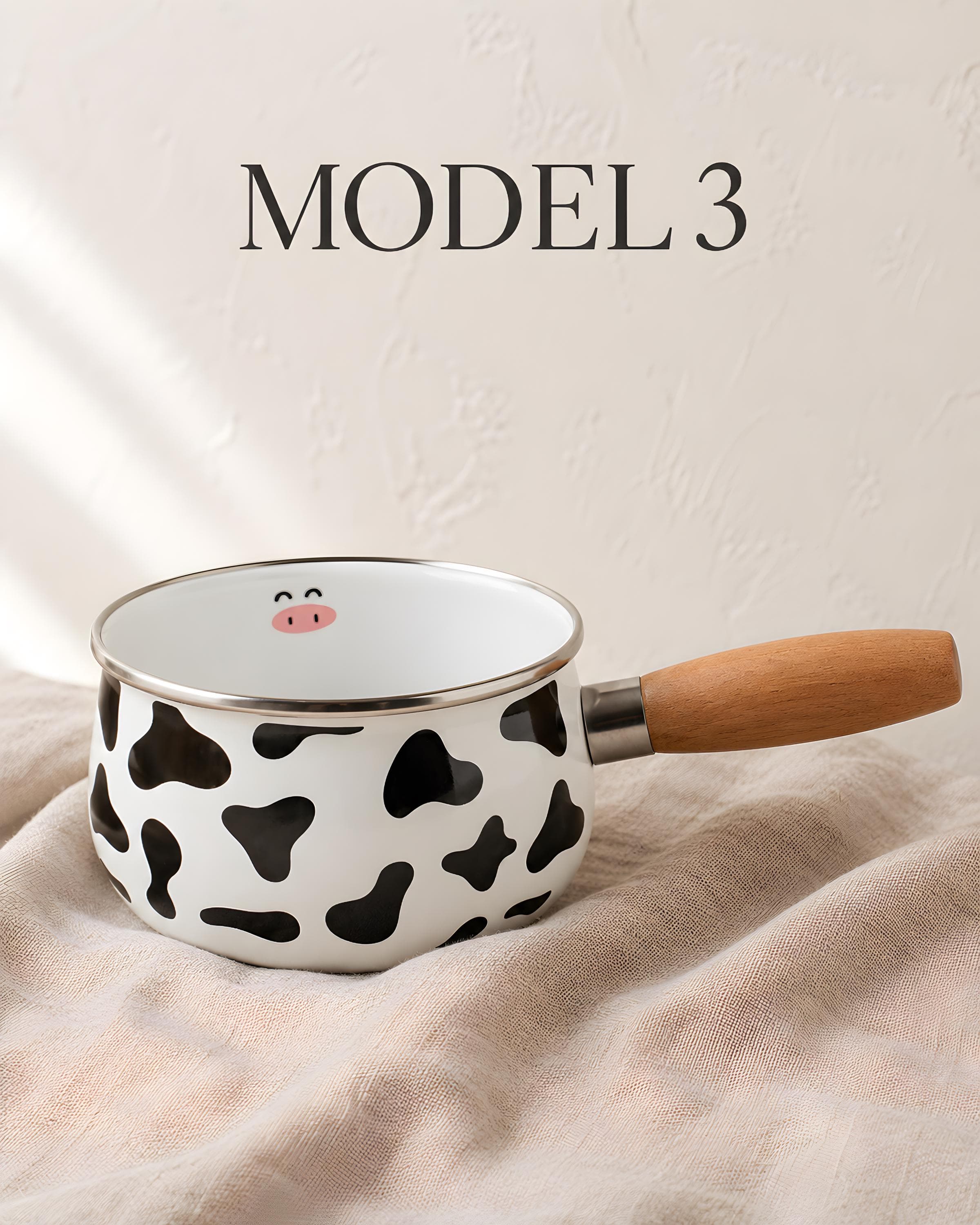 Hand-Painted Enamel Saucepan, Turkish Milk Pot, Rustic Farmhouse Kitchen Decor - image 5