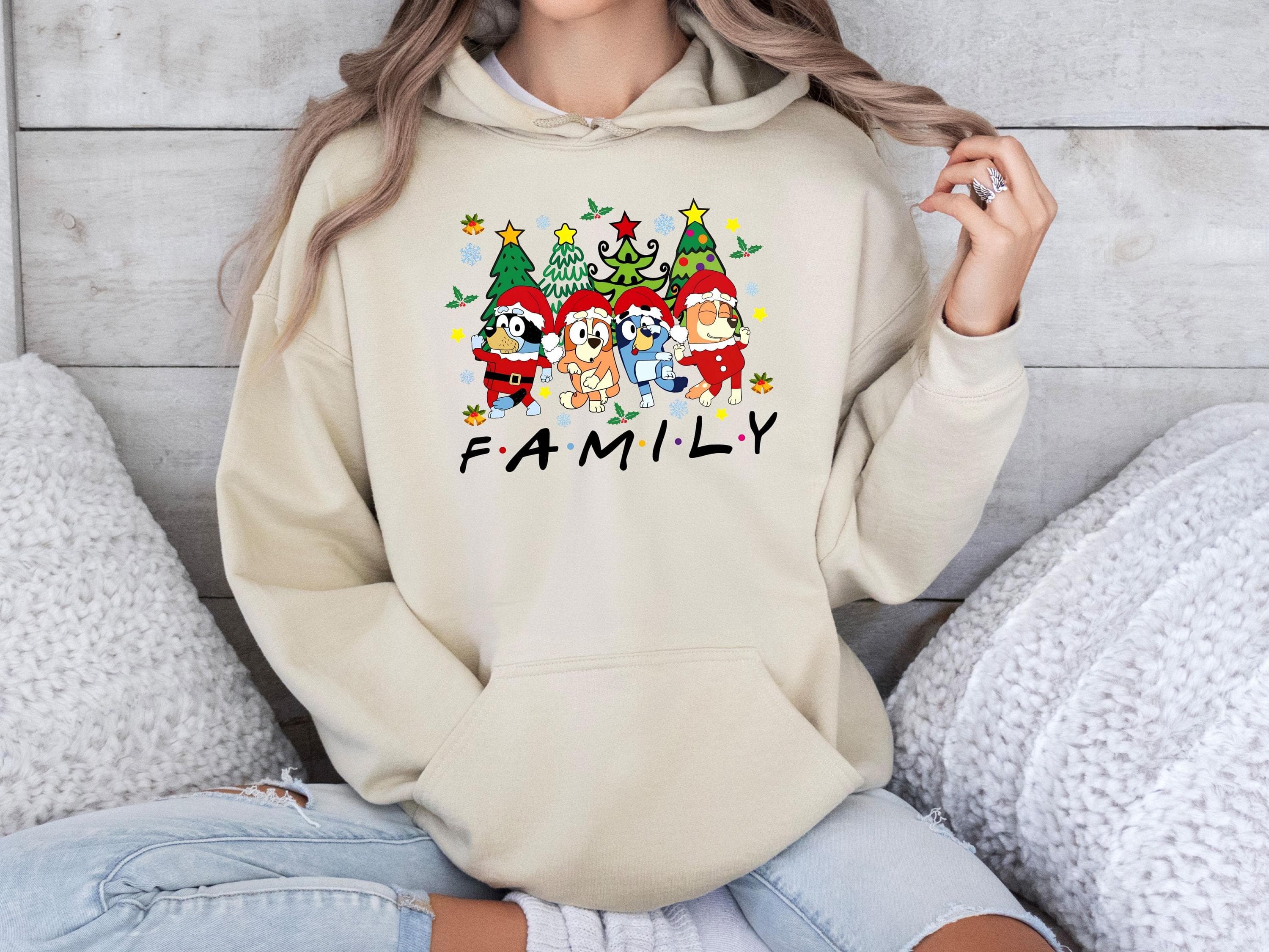 Blue Dog Friends Christmas DTF: Family Xmas Heat Press - image 4