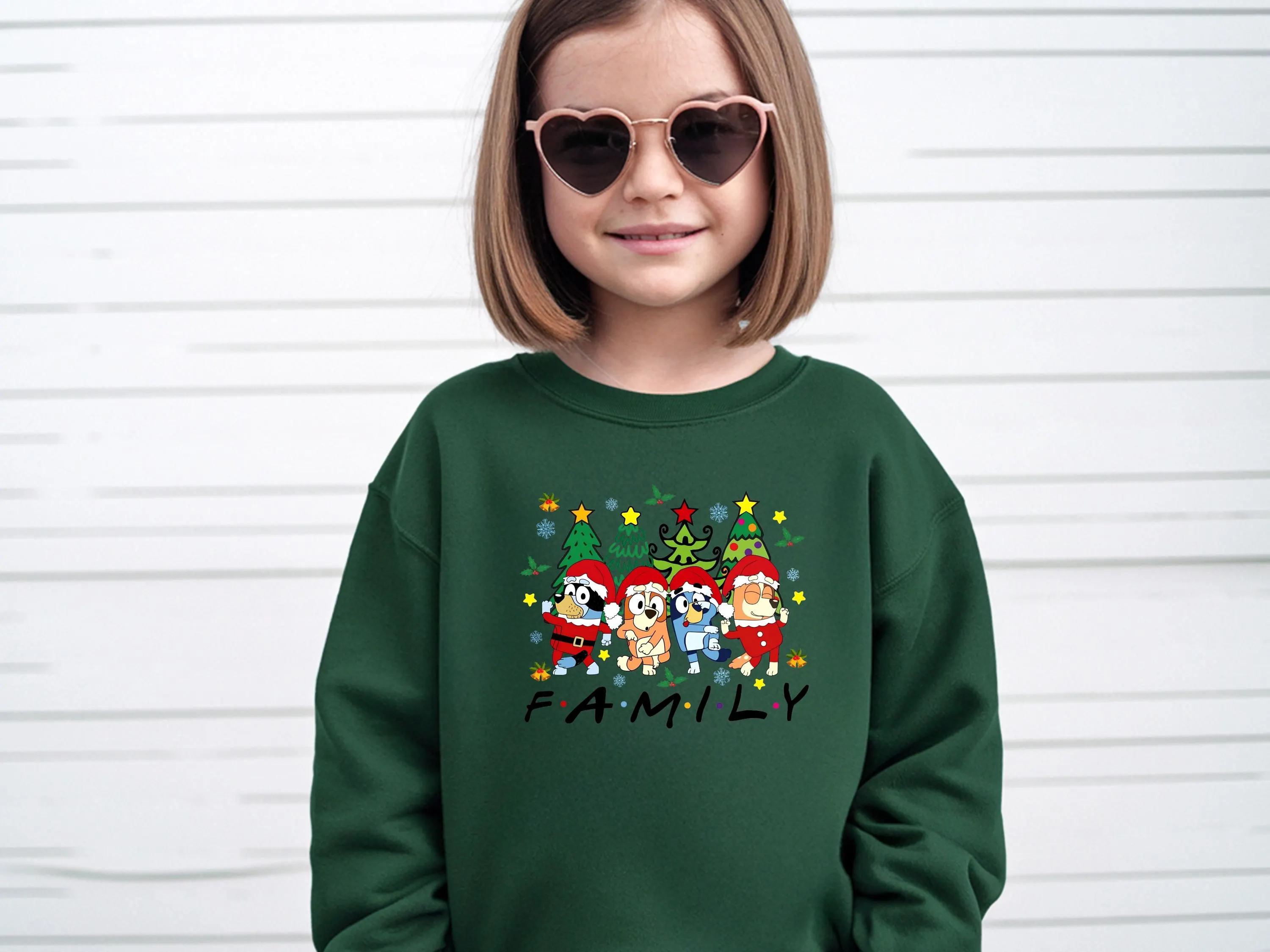 Blue Dog Friends Christmas DTF: Family Xmas Heat Press - image 5