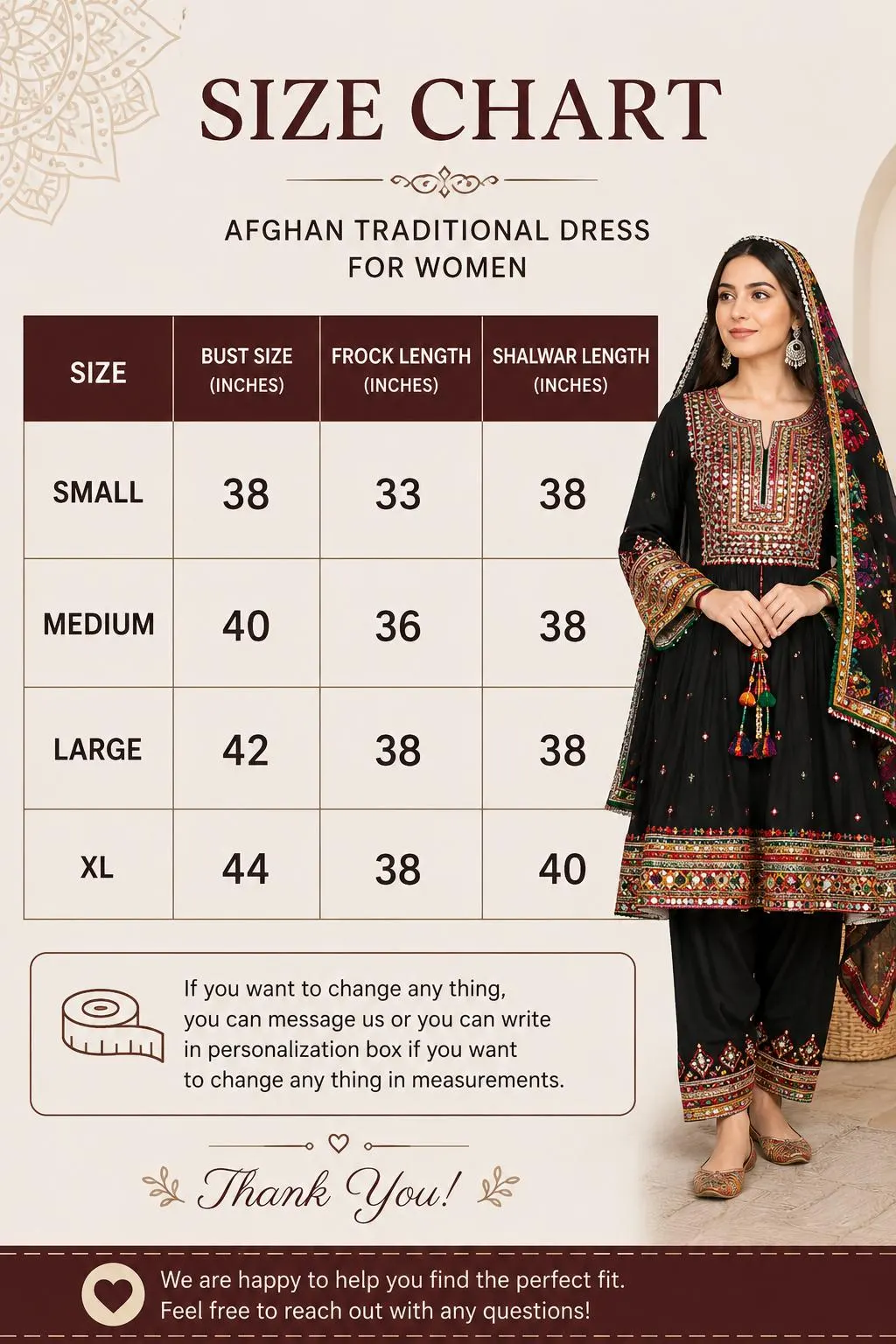 Afghan Traditional Handmade Dress For Women - Frock shalwar with dupatta, Eid Embroidered Outfit, Ethnic wear - image 4