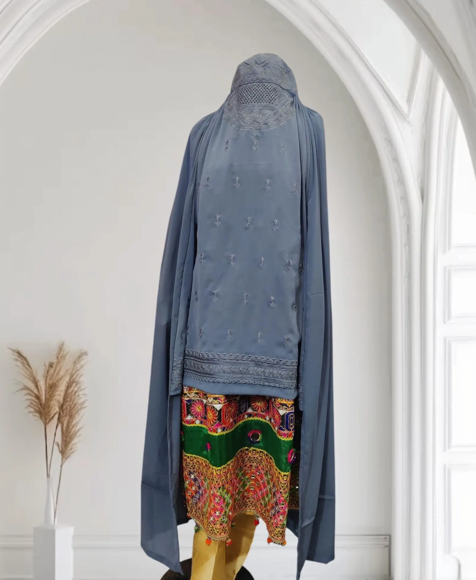 Afghan Ladies Traditional Islamic Abaya - Muslim Women Veil, Topi Burka, Khimer, Woman Niqab Black, Brown - image 5